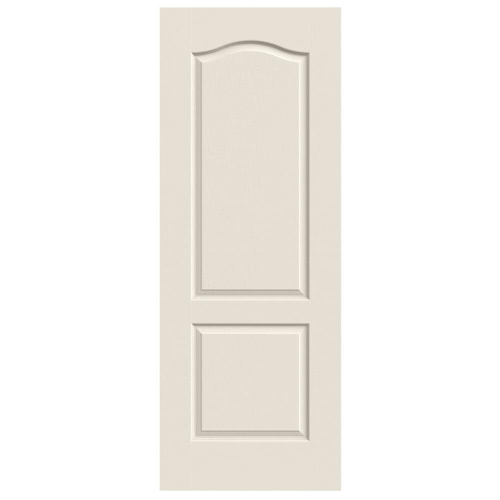 Camden 28-in x 80-in 2-panel Arch Top Textured Hollow Core Primed Molded Composite Slab Door in White | - JELD-WEN LOWOLJW136800573