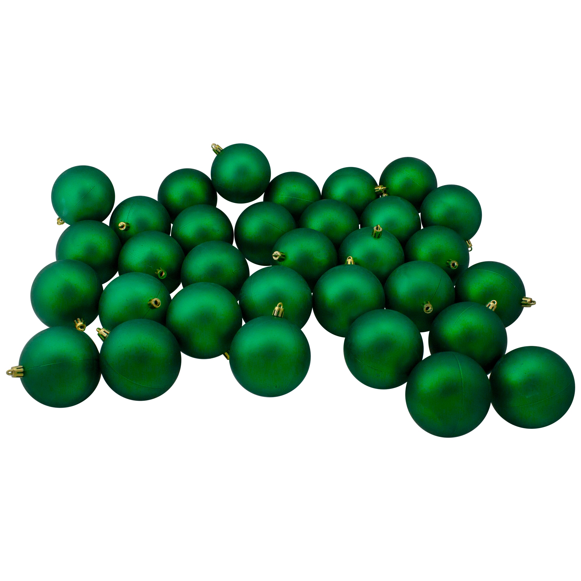 Northlight 32275528 32 -Pack Green Ball Standard Indoor Ornament set Shatterproof