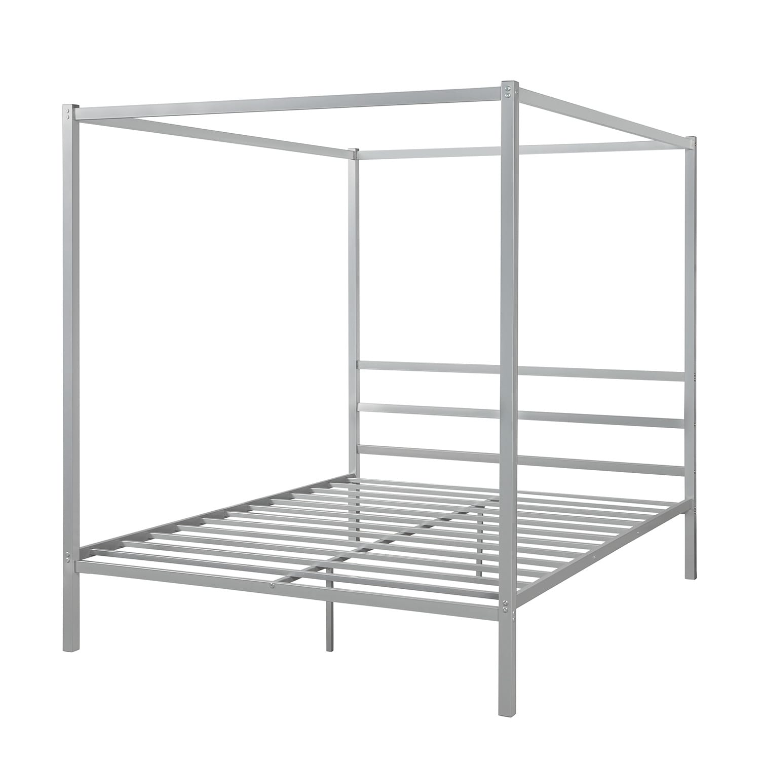CASAINC LF-MF193126AAN Canopy platform bed Sliver Queen Metal Canopy Bed