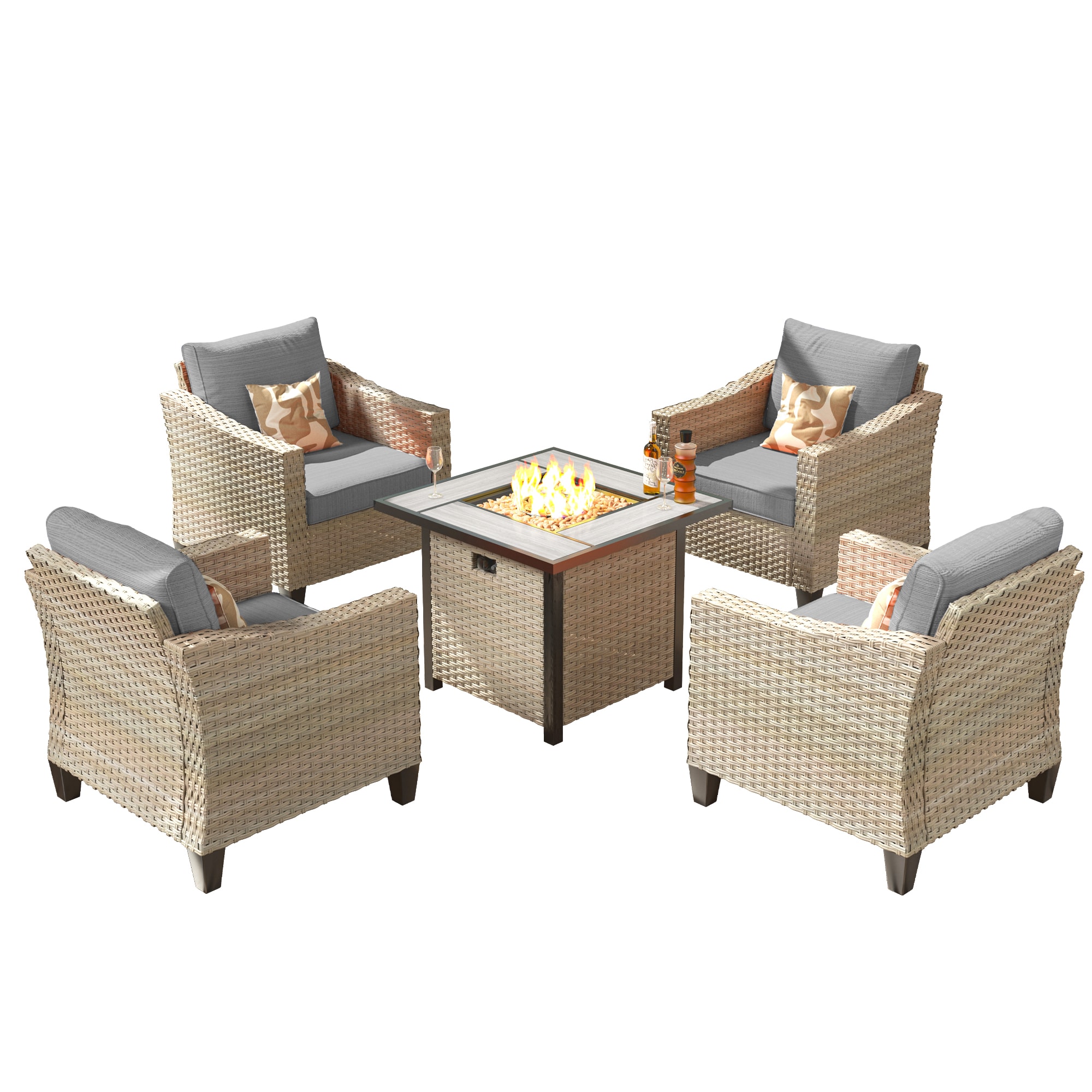 weaxty HMBFPDAR404 Patio-Conversation-Sets - View #2