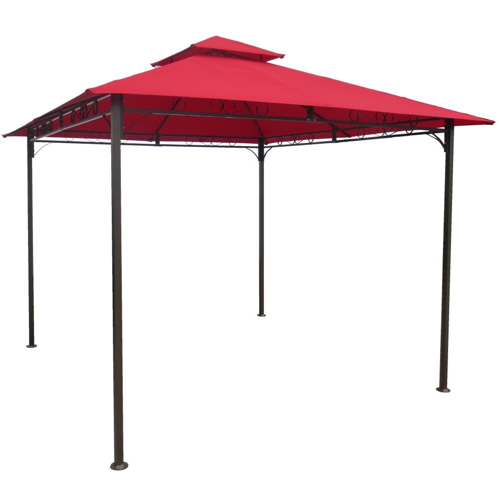 International Caravan 118-ft x 118-ft St. Kitts Square Bronze/Ruby Red ...