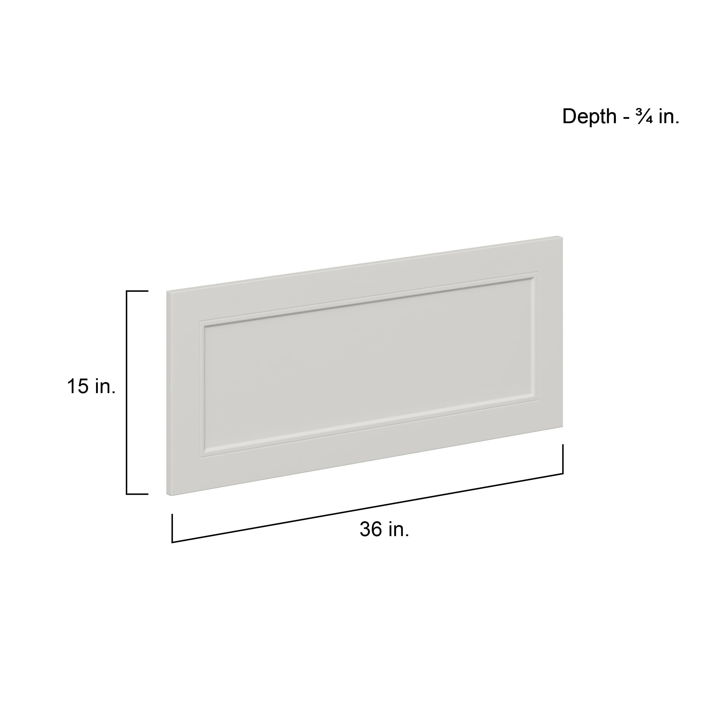 Hugo&Borg Belcourt 36-in W x 15-in H Painted Light Gray Painted Shaker ...