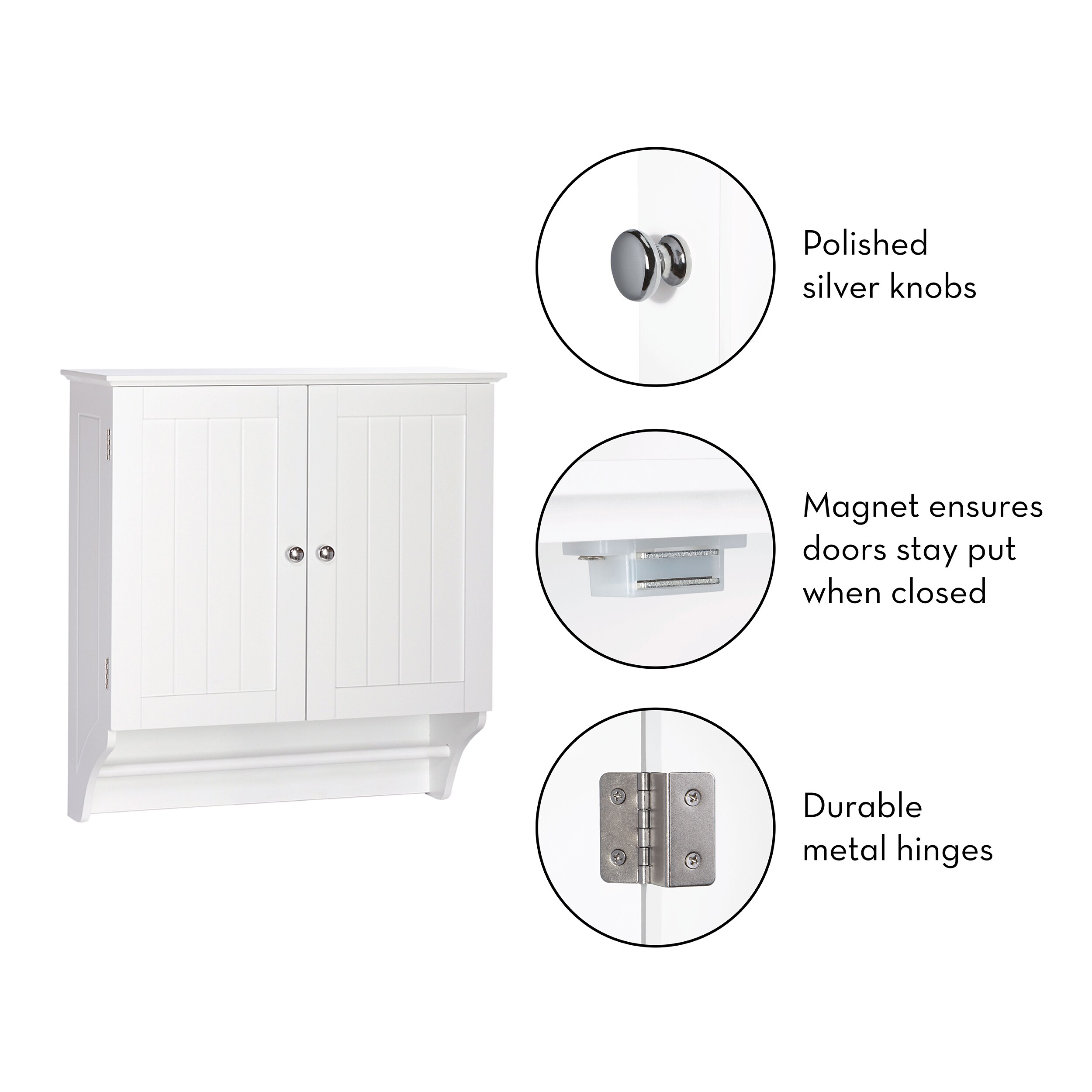 RiverRidge Ashland 23.82-in x 25.44-in x 8.86-in White Bathroom Wall ...