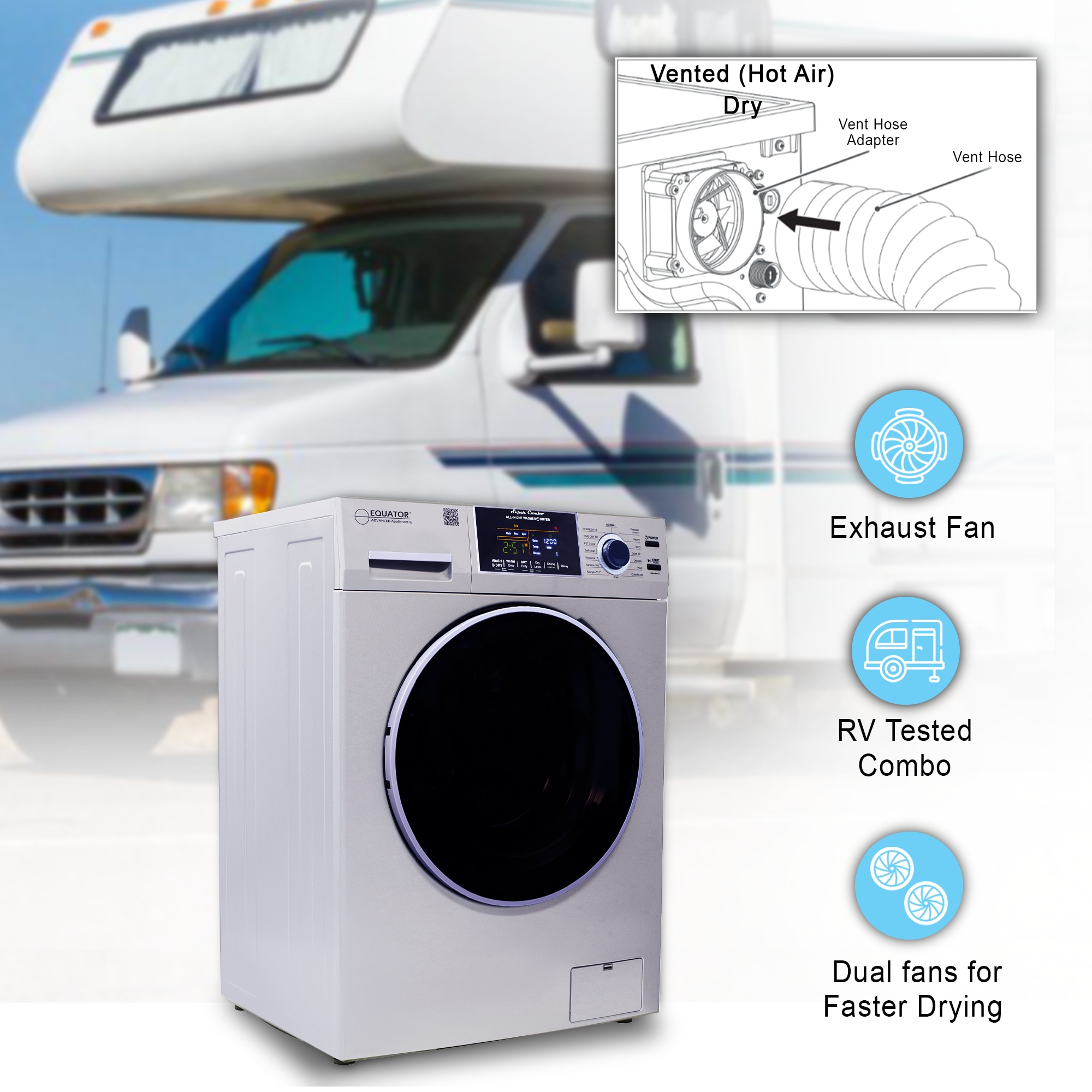 Equator Advanced Appliances EZ 4800 V SILVER Combination-Washers-Dryers - View #13