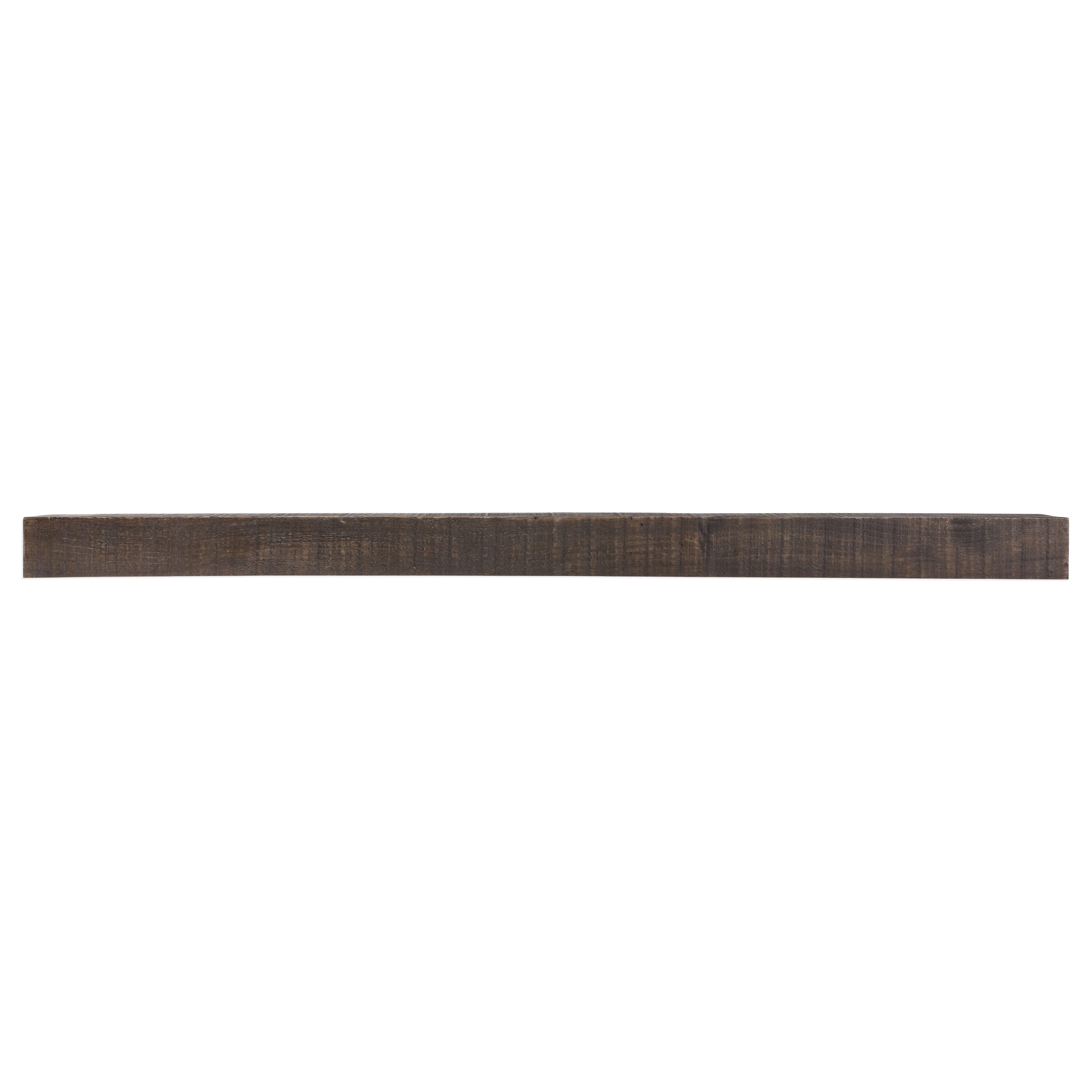 Dogberry S-TIMB-4263-DKCH 42-in W x 2.75-in H x 6.625-in D Dark Chocolate Poplar Rustic Fireplace Mantel