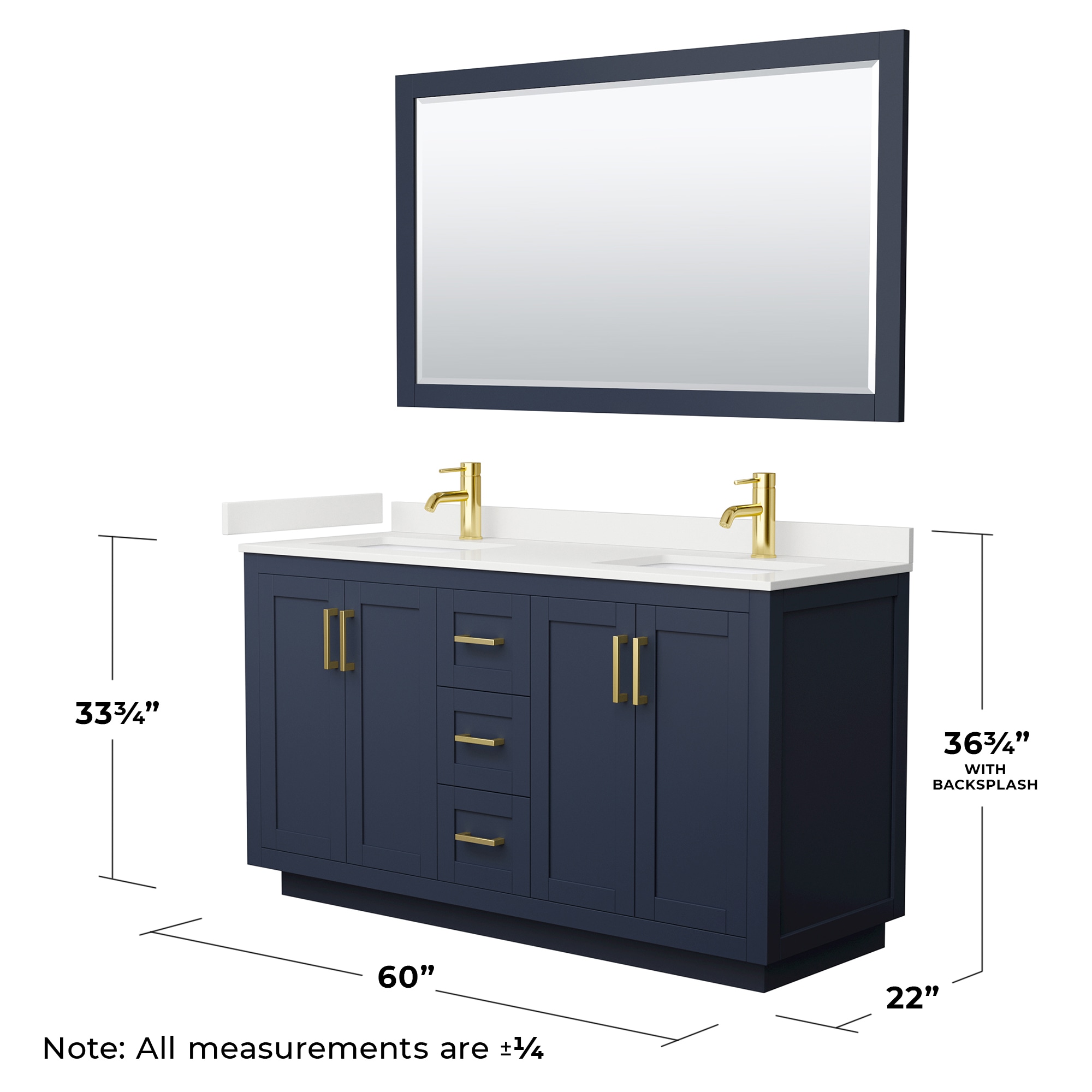 Wyndham Collection WCF292960DBLWQUNSM58 Bath-Vanity-Combo - View #6