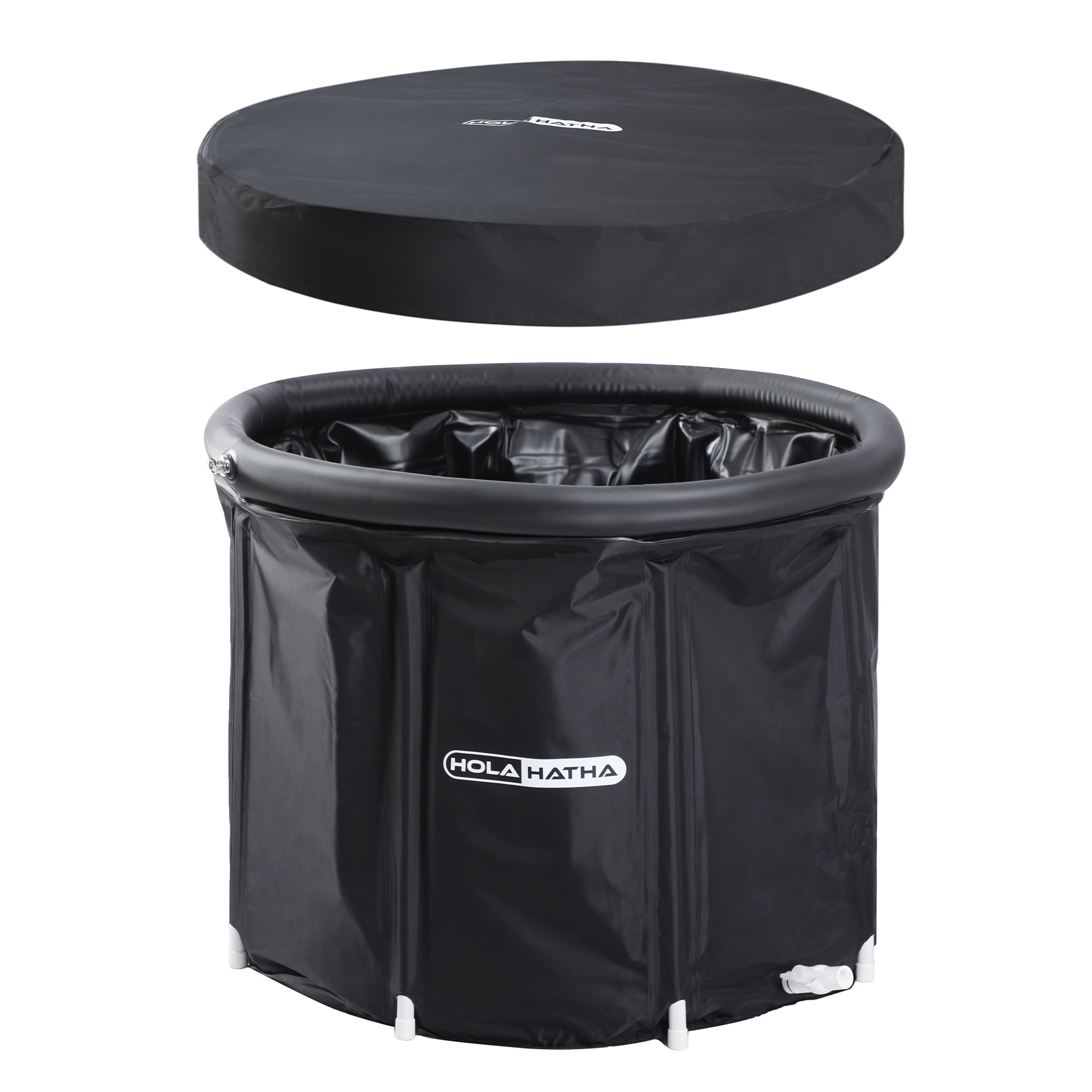 HolaHatha  120 Gal Cold Water Ice Bath Tub Portable Plunge Recovery Tub with Lid