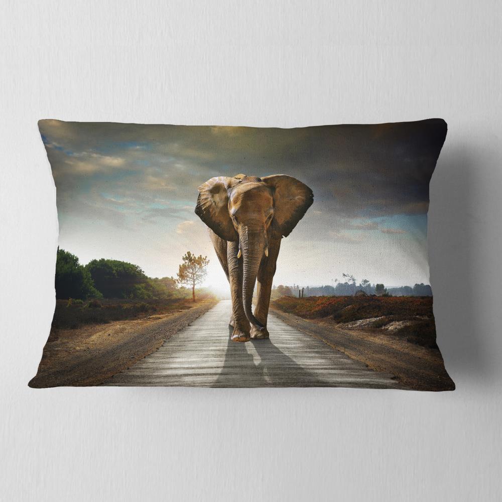 Designart CU6999-12-20 12-in x 20-in Black Indoor Decorative Pillow