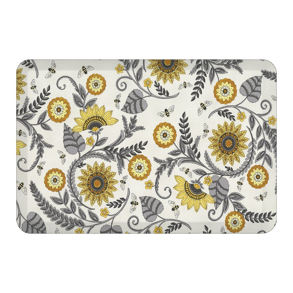 Cypress Home Busy Bee Anti-Fatigue Texteline Kitchen Mat 