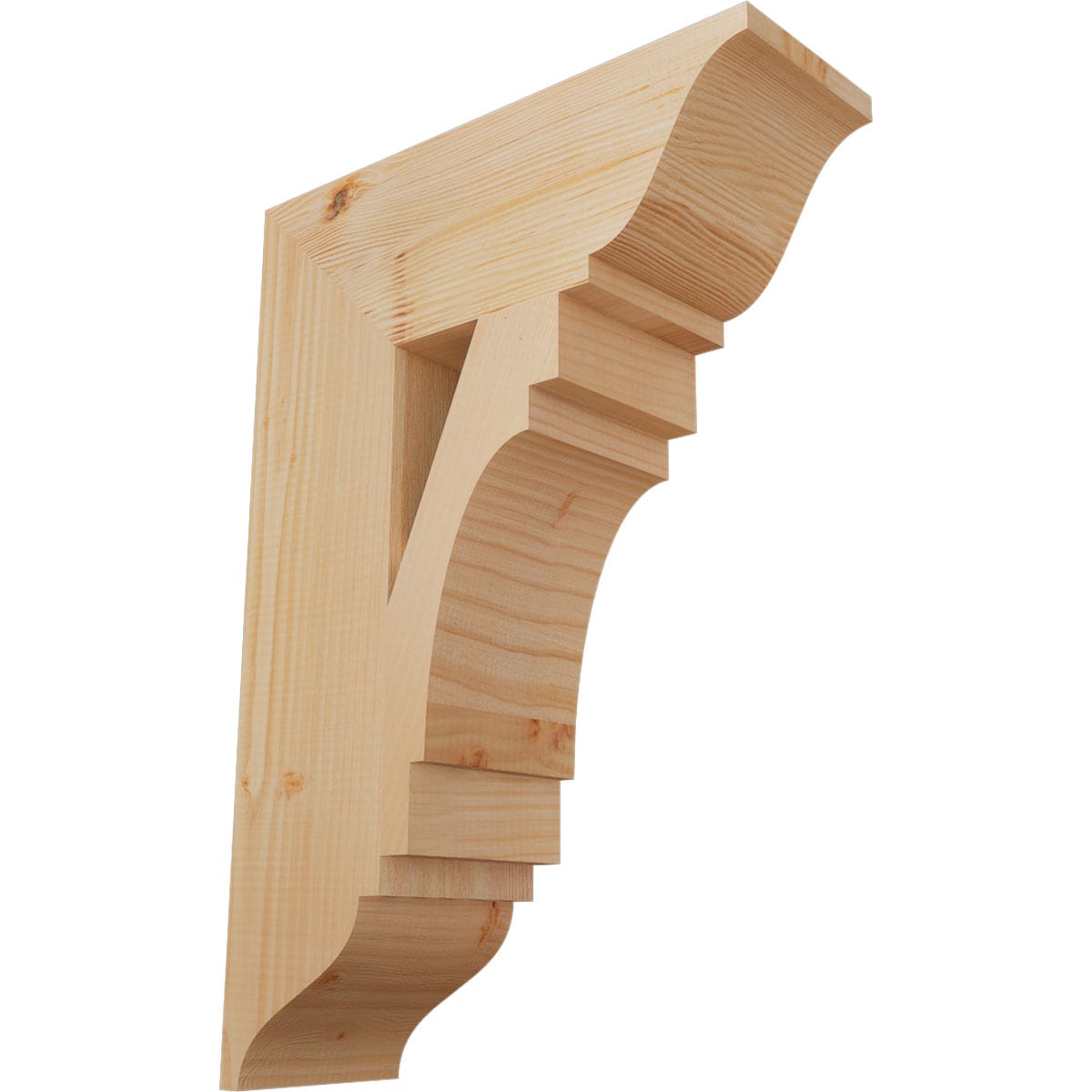 Ekena Millwork BKT06X18X26MRC01SDF Merced traditional smooth 5-1/2-in x 18-in x 26-in Douglas fir Brown Wood Standard bracket