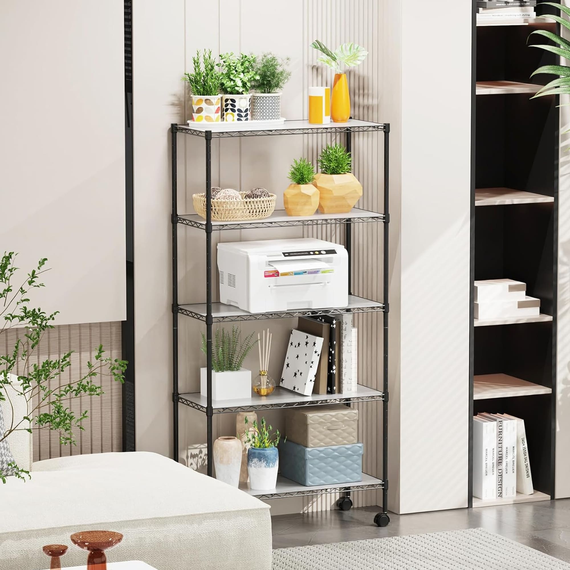 Gaierptone Metal Heavy Duty 5-Tier Utility Shelving Unit (30-in W x 14 ...