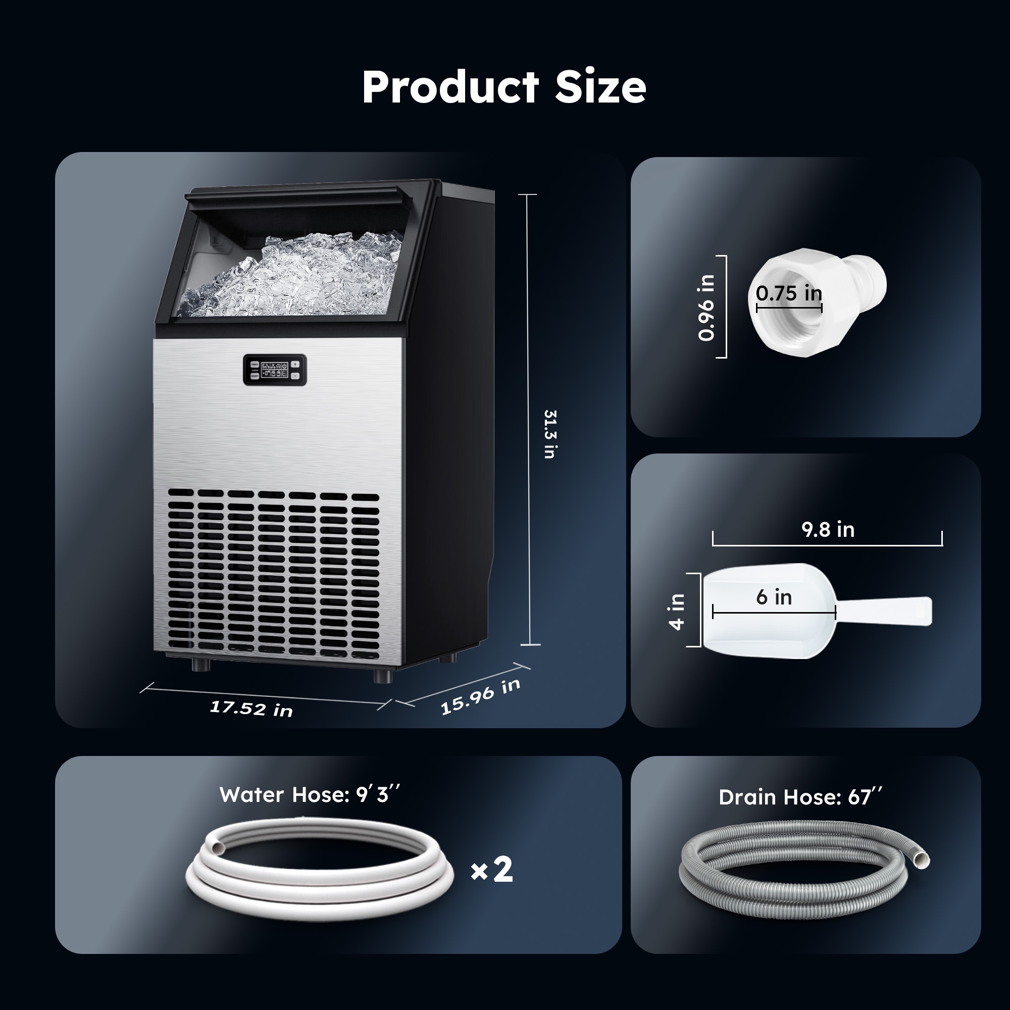 SIMZLIFE CIM004-150BS-S2-LS Commercial-Ice-Makers - View #9