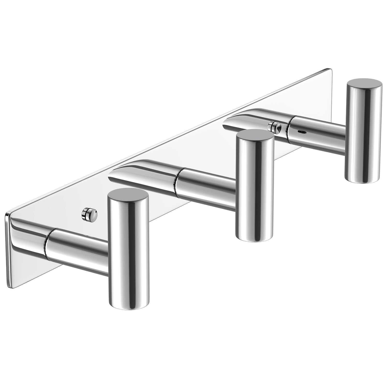 Atensils - Wall Mount Coat Rack 3-Hook Modern Row Hook Hanger with Anti-Slip Design for Robes Ba...