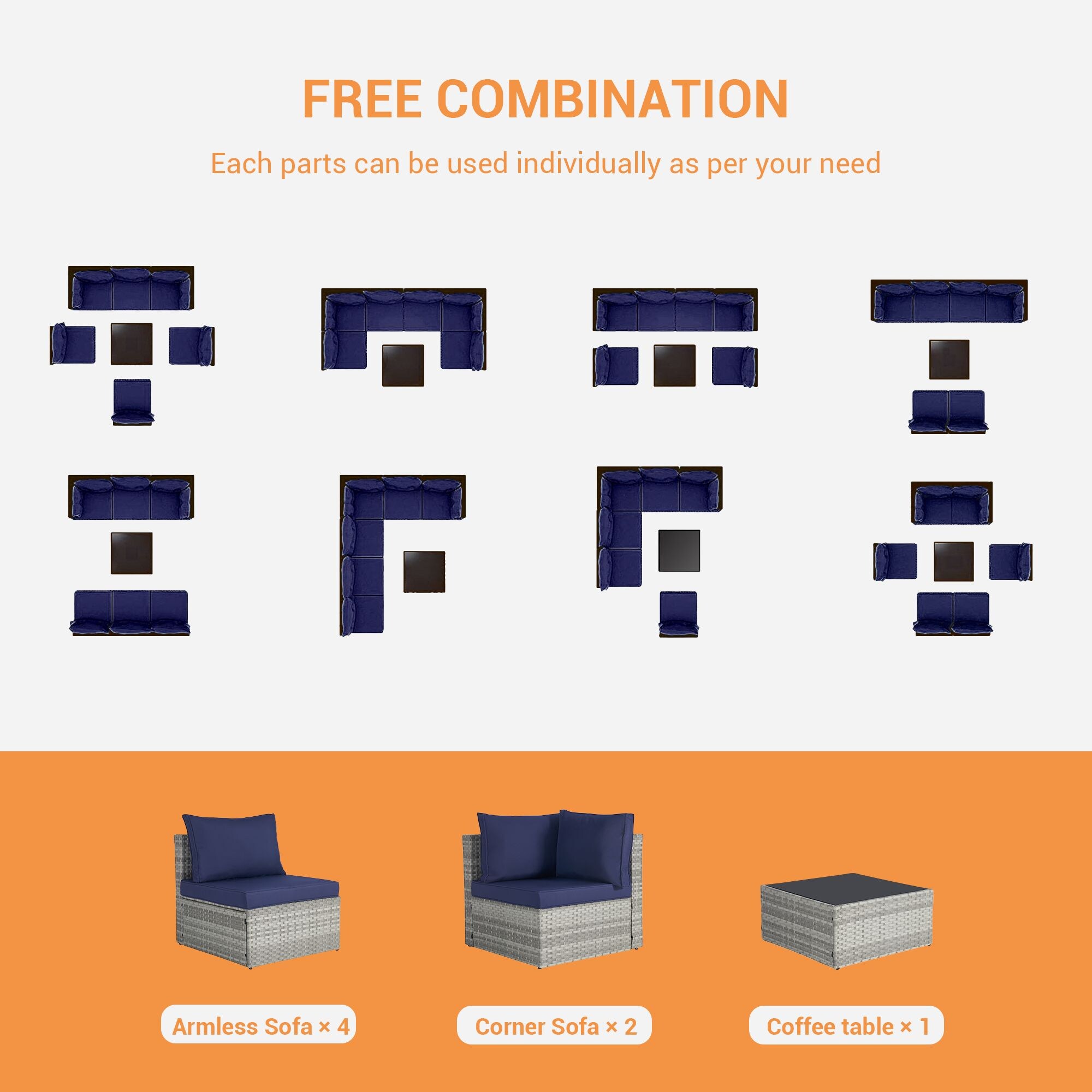 SANSTAR L-WS601-NY-V1 Patio-Conversation-Sets - View #3