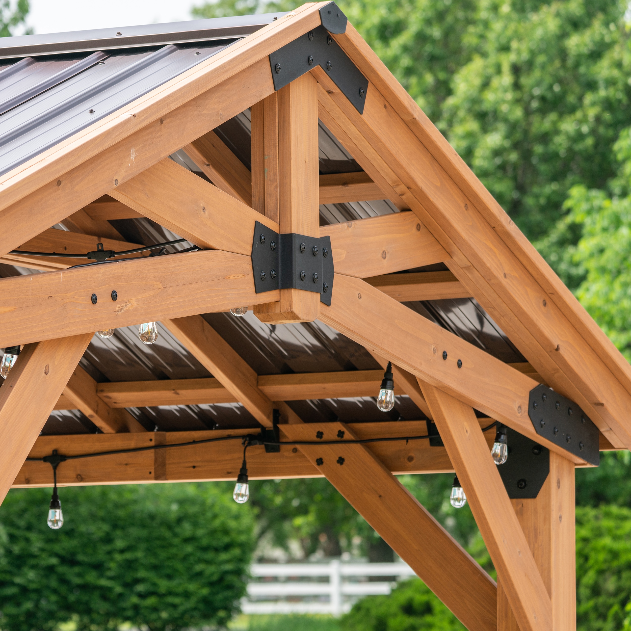 Norwood 12x10 Cedar and Steel Outdoor Gazebo