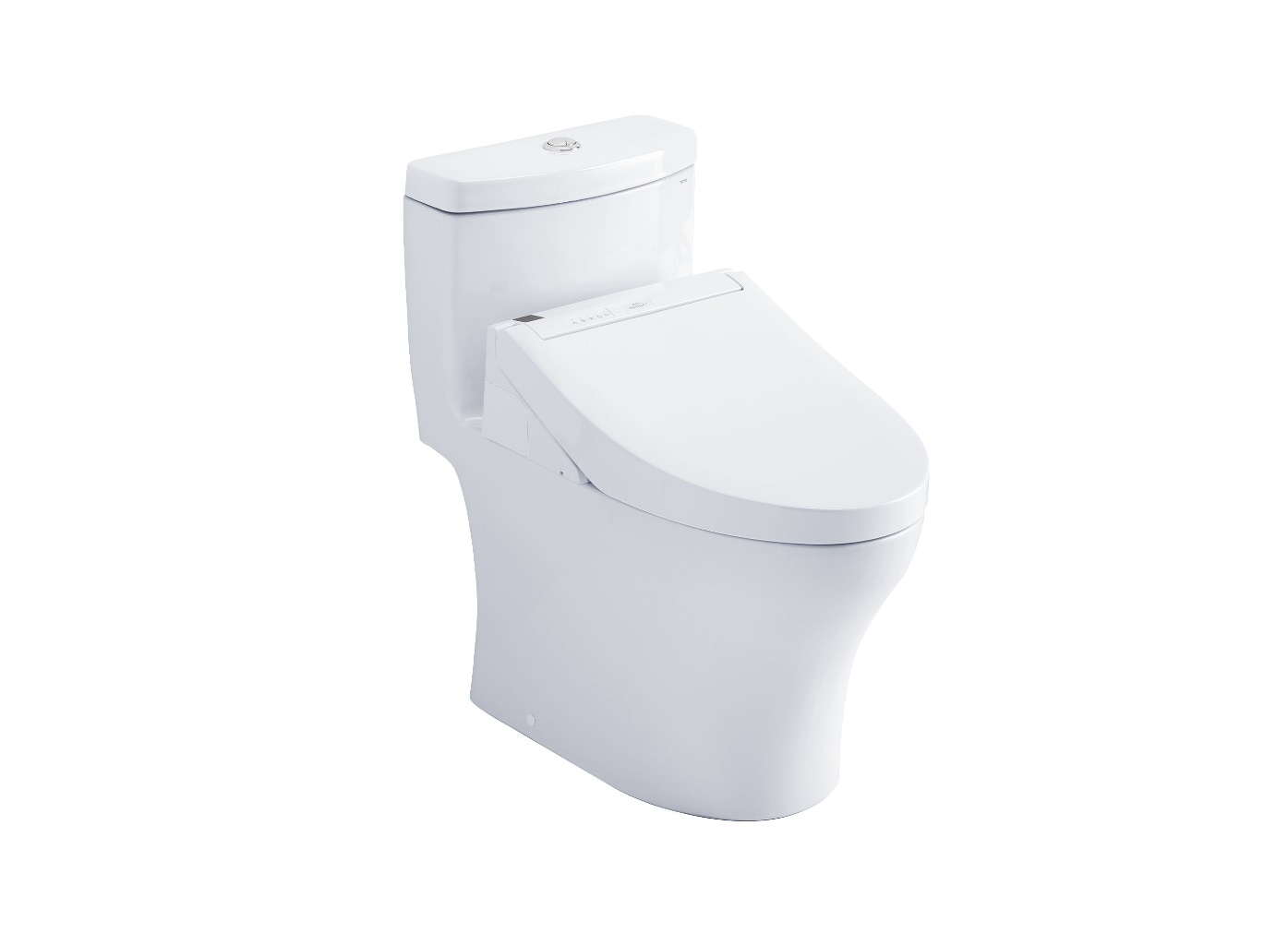 TOTO MW6463084CEMFGN-01 Cotton Dual Flush Elongated Standard height 1-piece Bidet 12-in Rough-In WaterSense Labeled 1.28 GPF