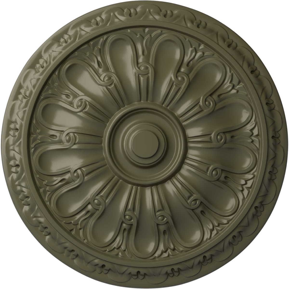 Ekena Millwork CM16KIPTF Kirke 15.75-in W x 15.75-in L Painted Turtle Polyurethane Whole Ceiling Medallion