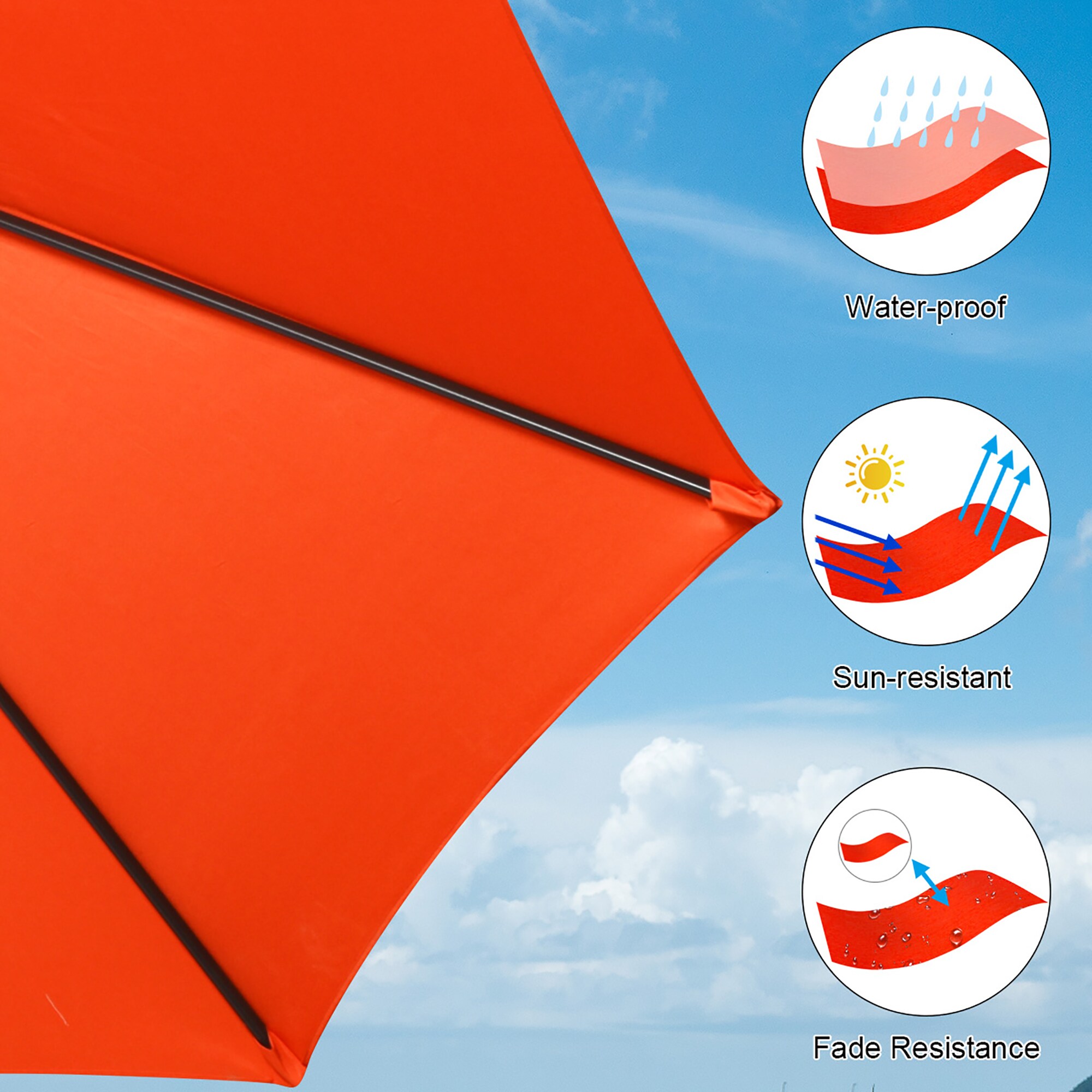 Costway OP70097OR Umbrellas-2 - View #6