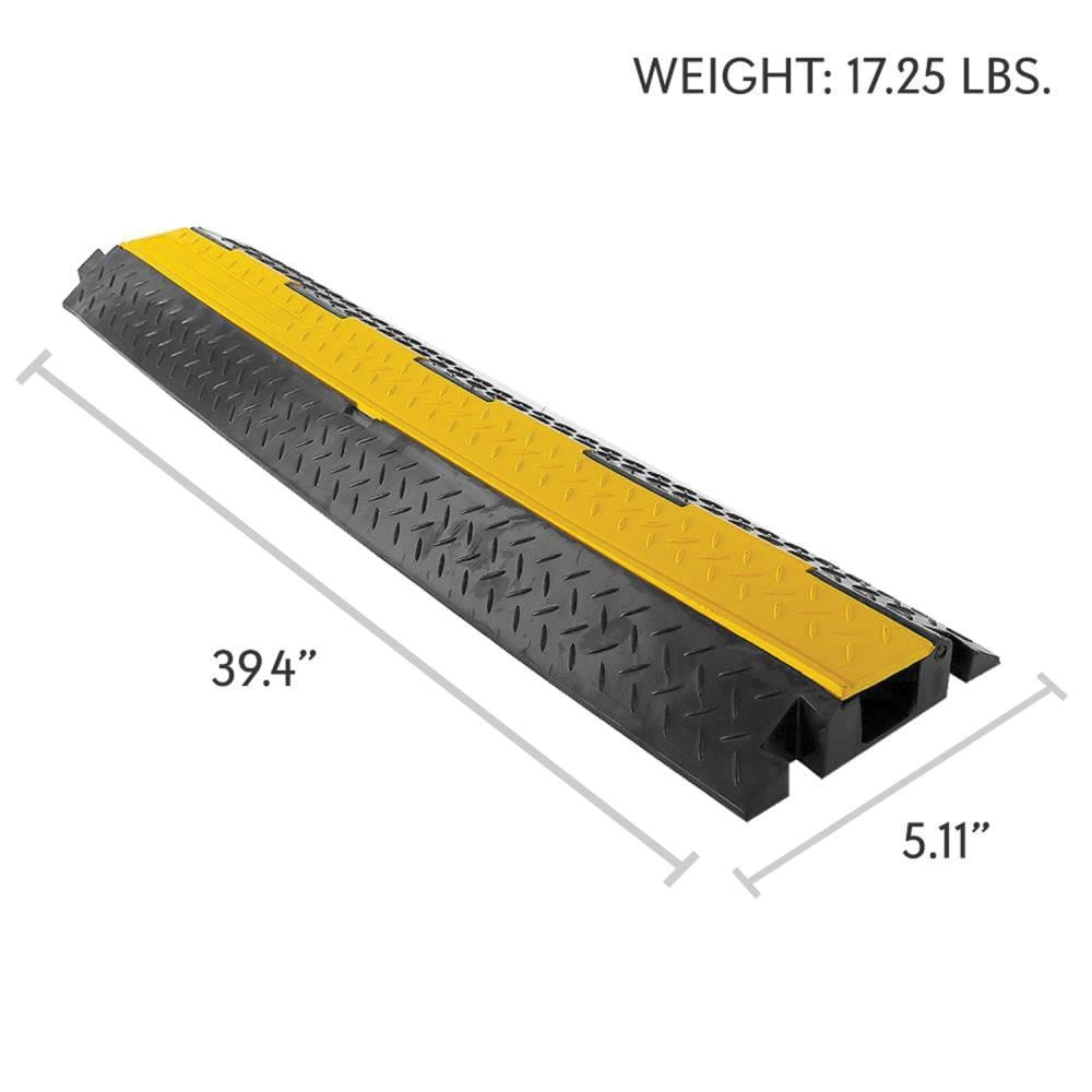 ⇒ 2 Channel Cable Ramp – Cable Protector Or Wire Cover For 1.125” Diameter  Cables