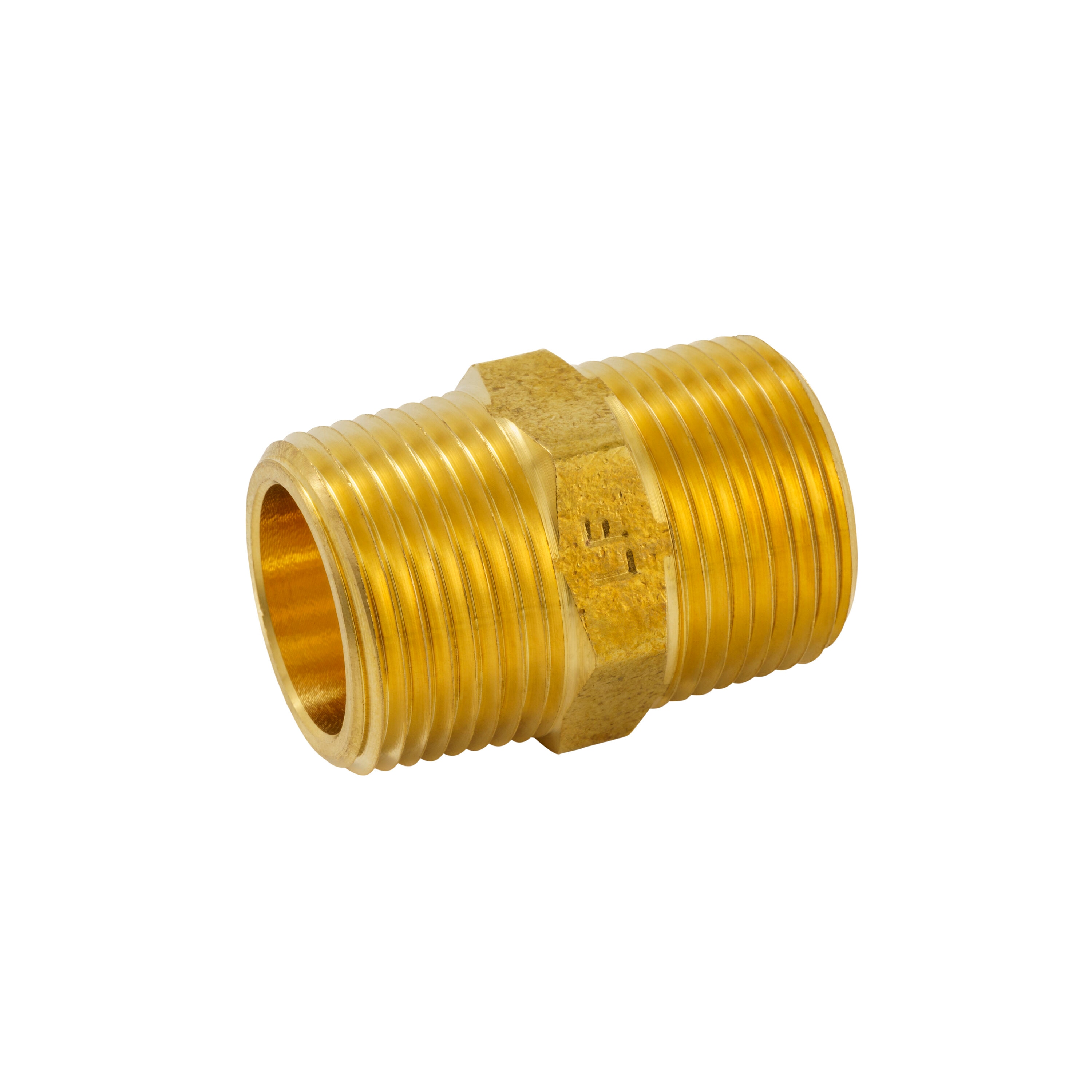 HQMPC Flare Fittings Brass Tube Fittings 1/2 Flare *1/2NPT Gas Fitting  HEX Brass Pipe Fitting 2Pcs