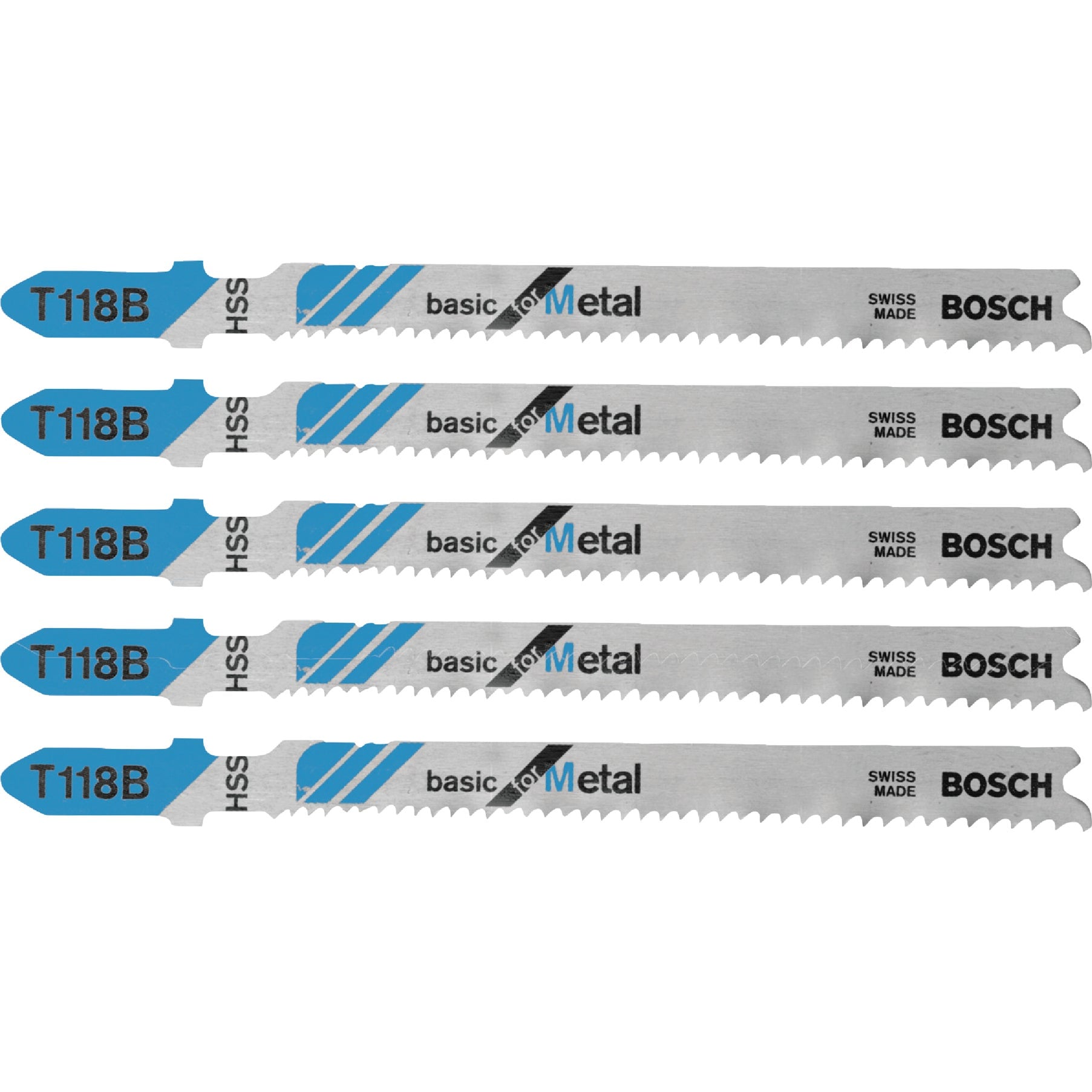 Bosch  T118B 3 in HSS T-Shank Jigsaw Blade 14 TPI