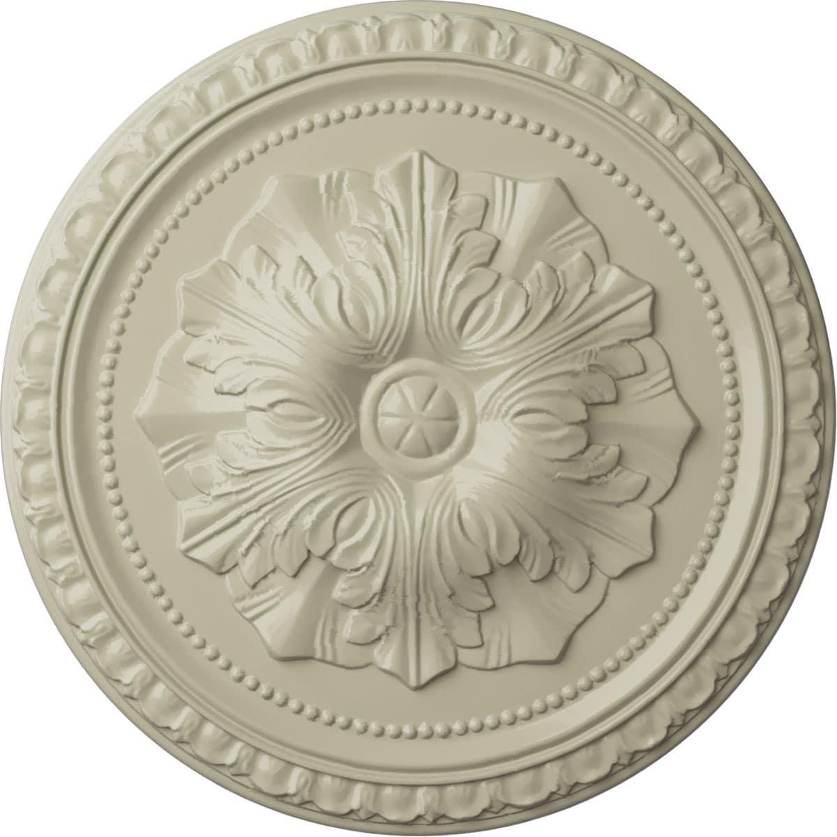 Ekena Millwork CM18RICYF Richmond 18-in W x 18-in L Painted Clear Yellow Polyurethane Whole Ceiling Medallion
