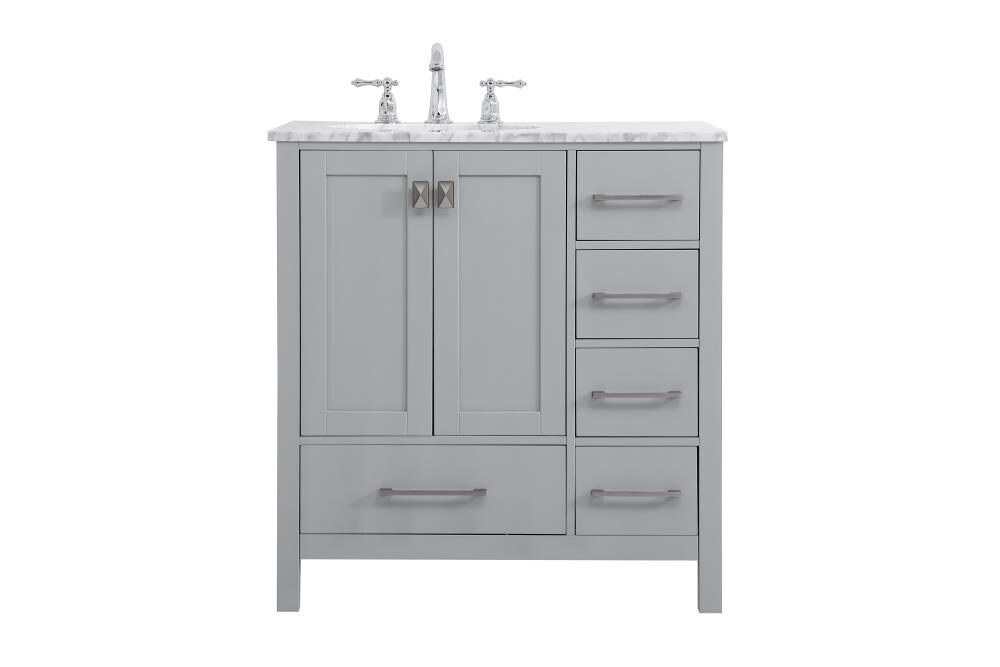 Elegant Decor First Impressions 32in Gray Undermount Single Sink