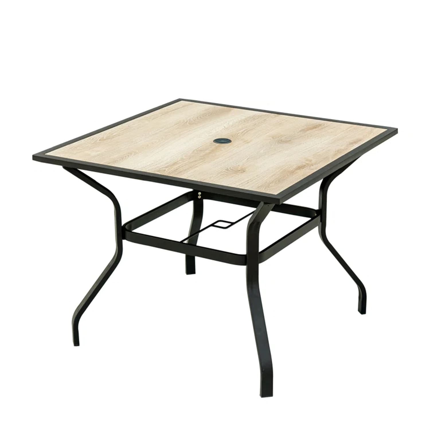 CESICIA GIGA-LS-F31 Patio Tables Square Outdoor Dining Table 37-in W x 37-in L with Umbrella Hole