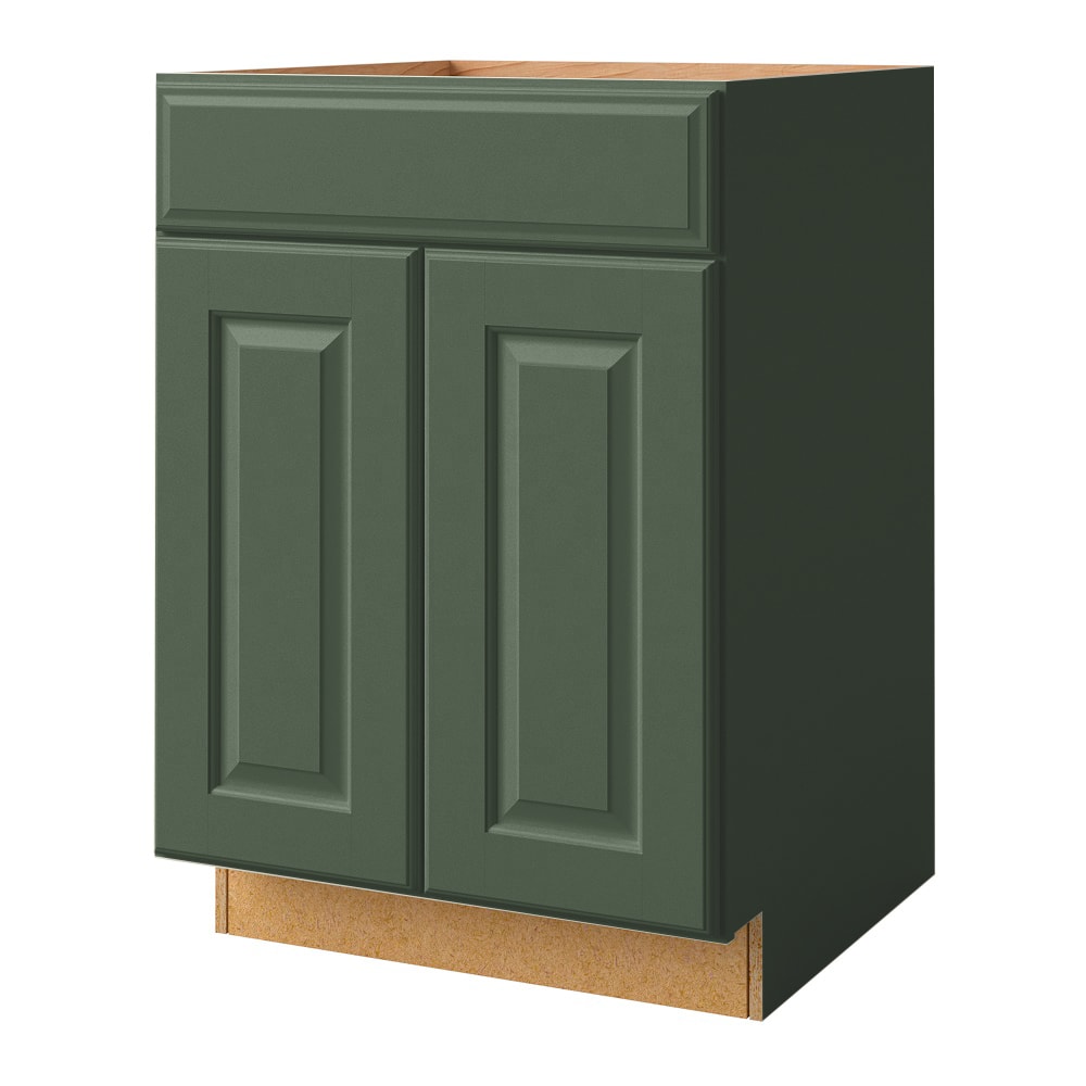 allen + roth 25260MT Marston 24-in W x 34.5-in H x 24-in D Sage Sink Base Fully assembled Cabinet Raised Panel