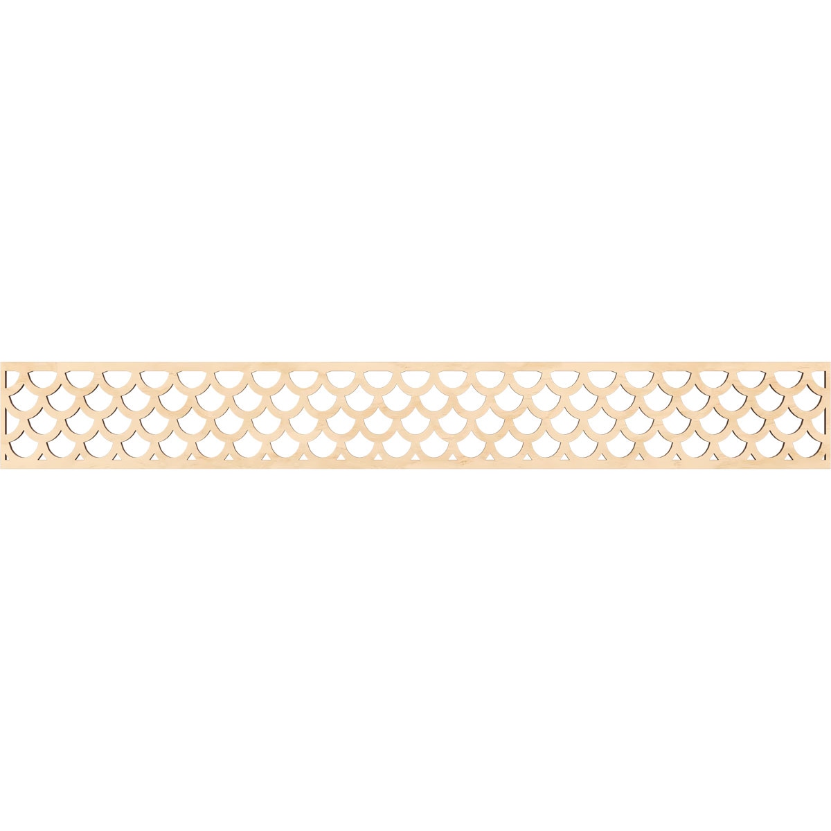 Ekena Millwork MLDA06X46HUDBI Hudson Fretwork Flat Trim 6-in x 3.86-ft Birch Brown Unfinished 2156082 Pierced Wall Panel Moulding