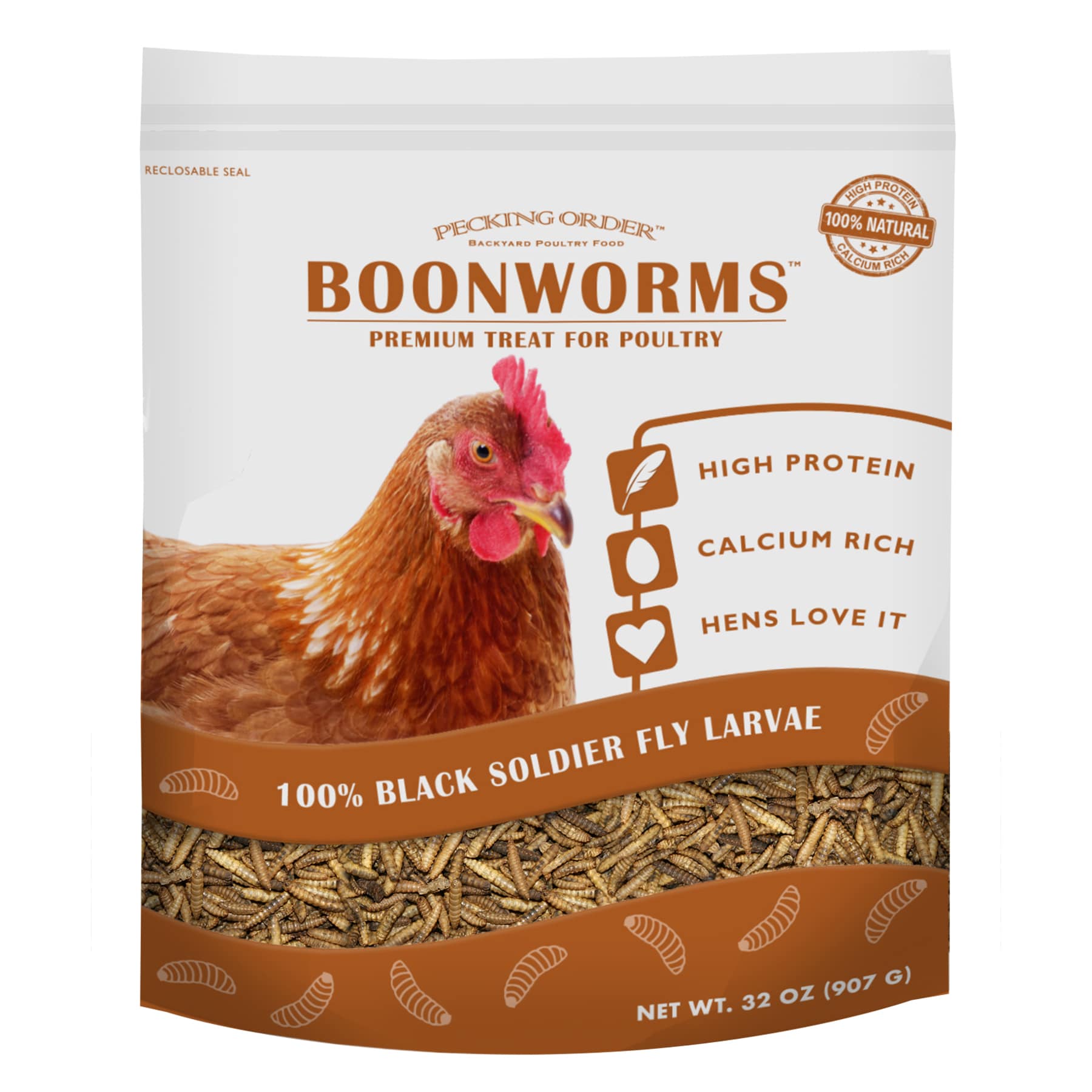Pecking Order Worms Poultry Treat 32-oz