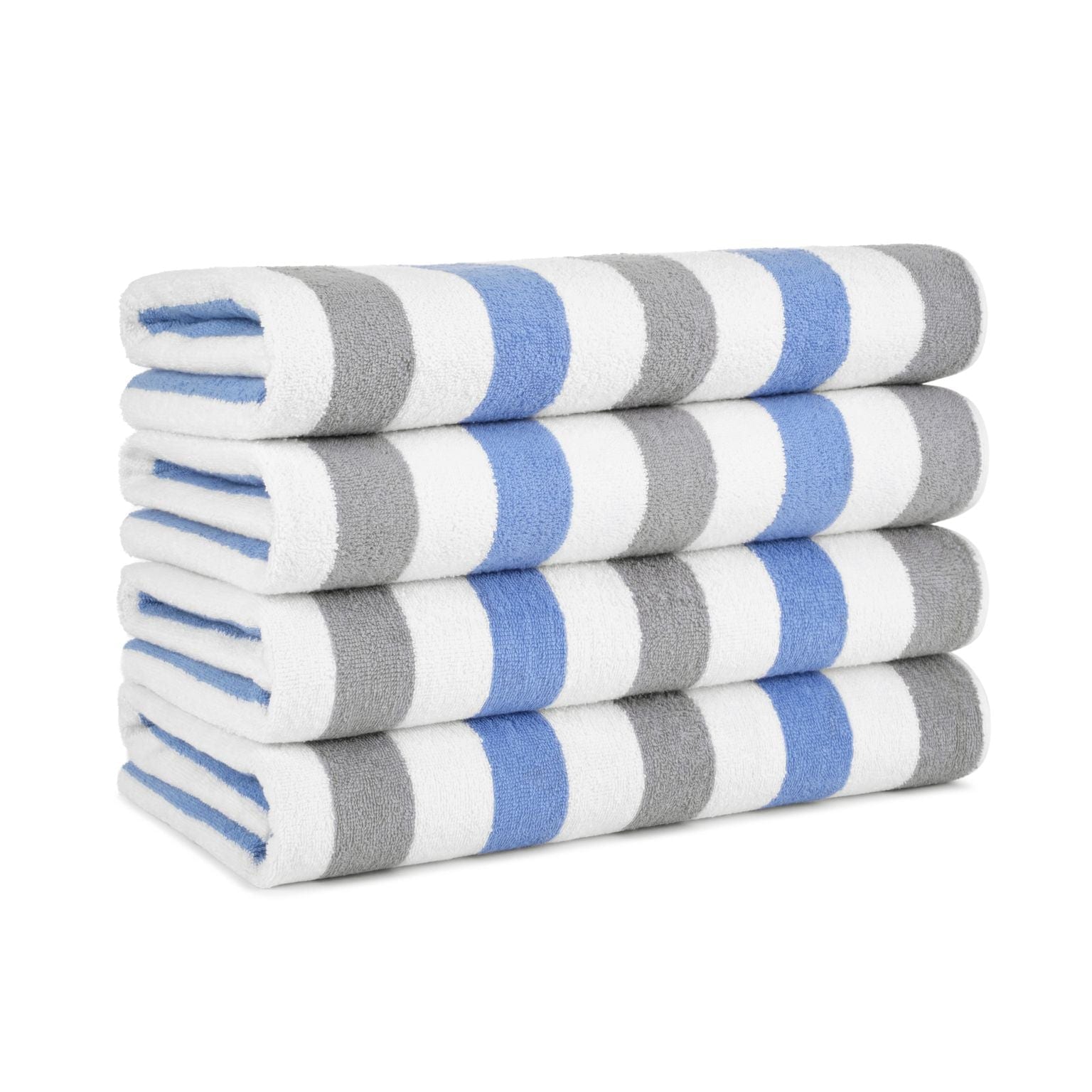 HOSPECO Cabo Cabana Beach Towel 30x70 Grey/Navy - Pack of 4