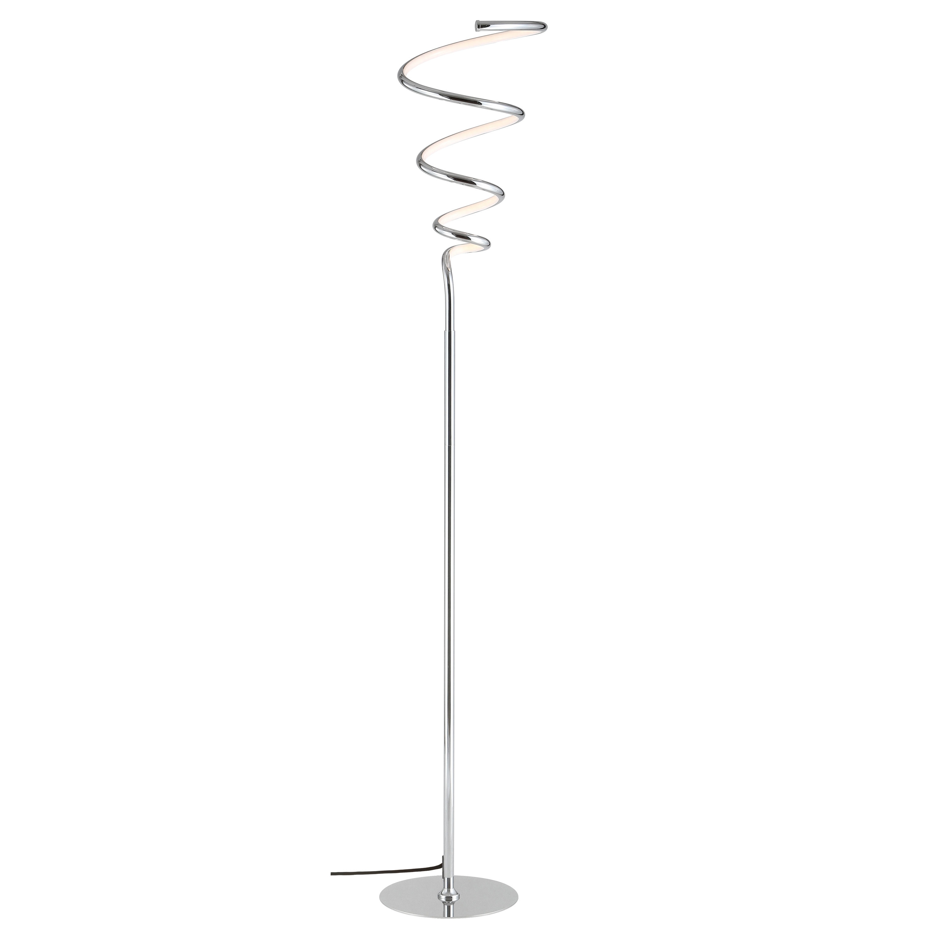 Arc 60.5" Black Polished Steel Modern LED Floor Lamp