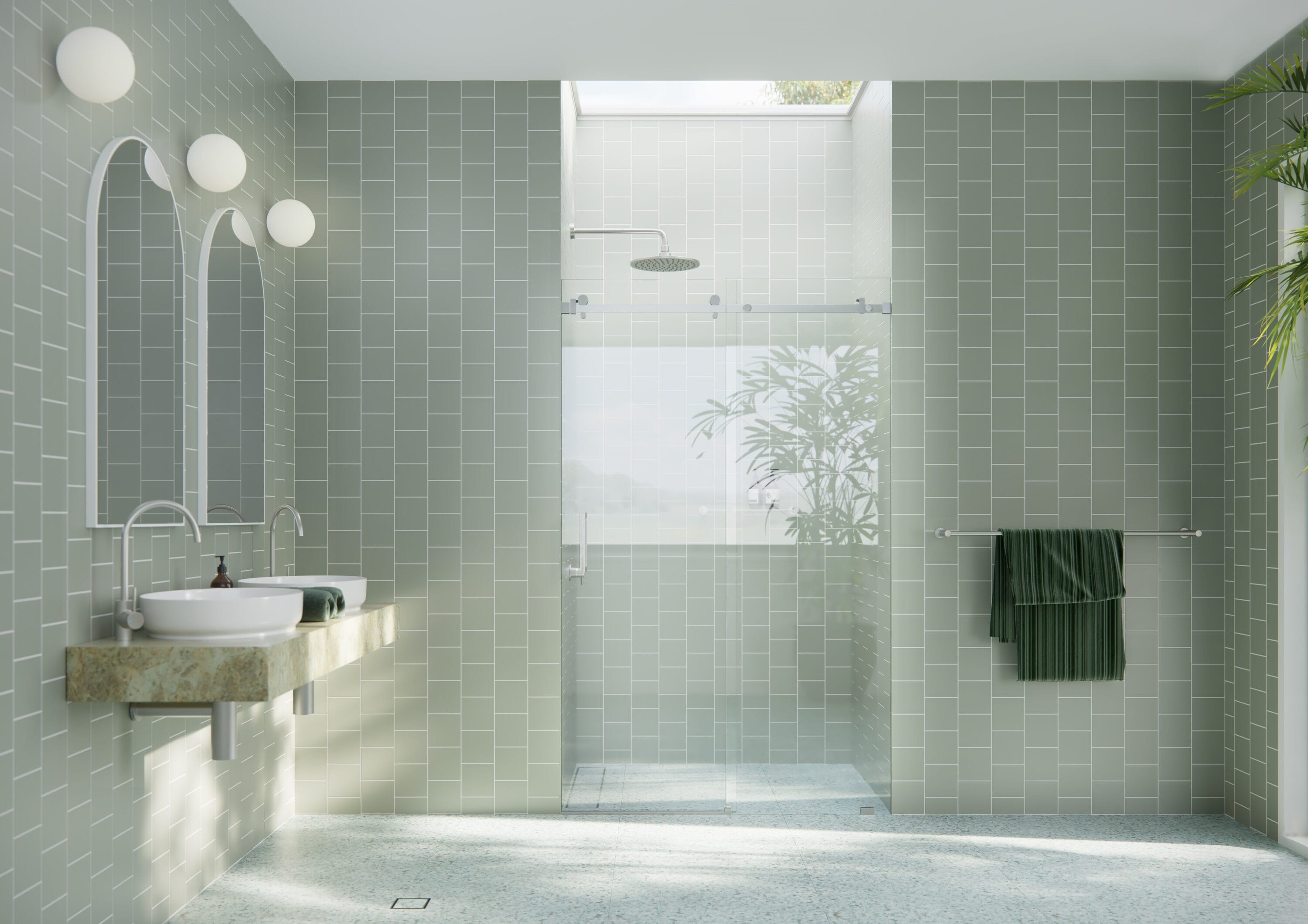 Glass Warehouse SQSLD-52-BN Shower-Doors - View #2