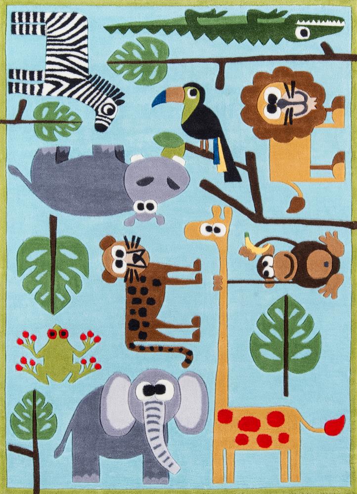 Momeni LMOJULMJ19BLU2030 Lil Mo Whimsy 2 X 3 (ft) Blue Indoor Area Rug