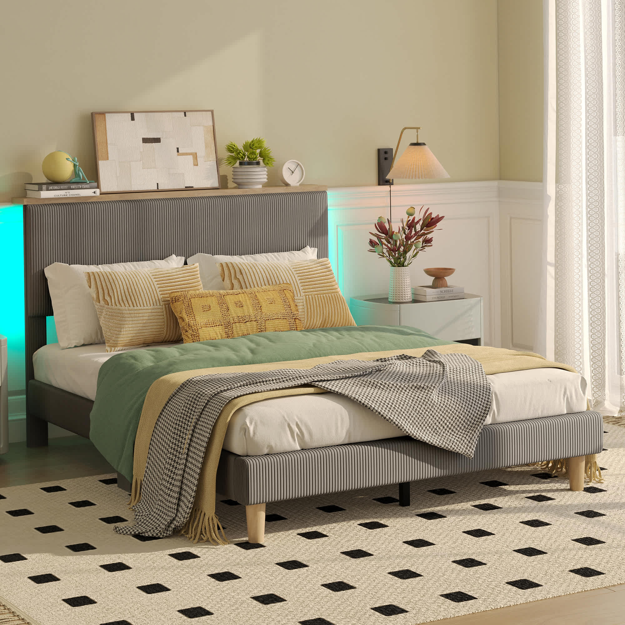 Bestier LOW-B701253C-GREY beds - View #2