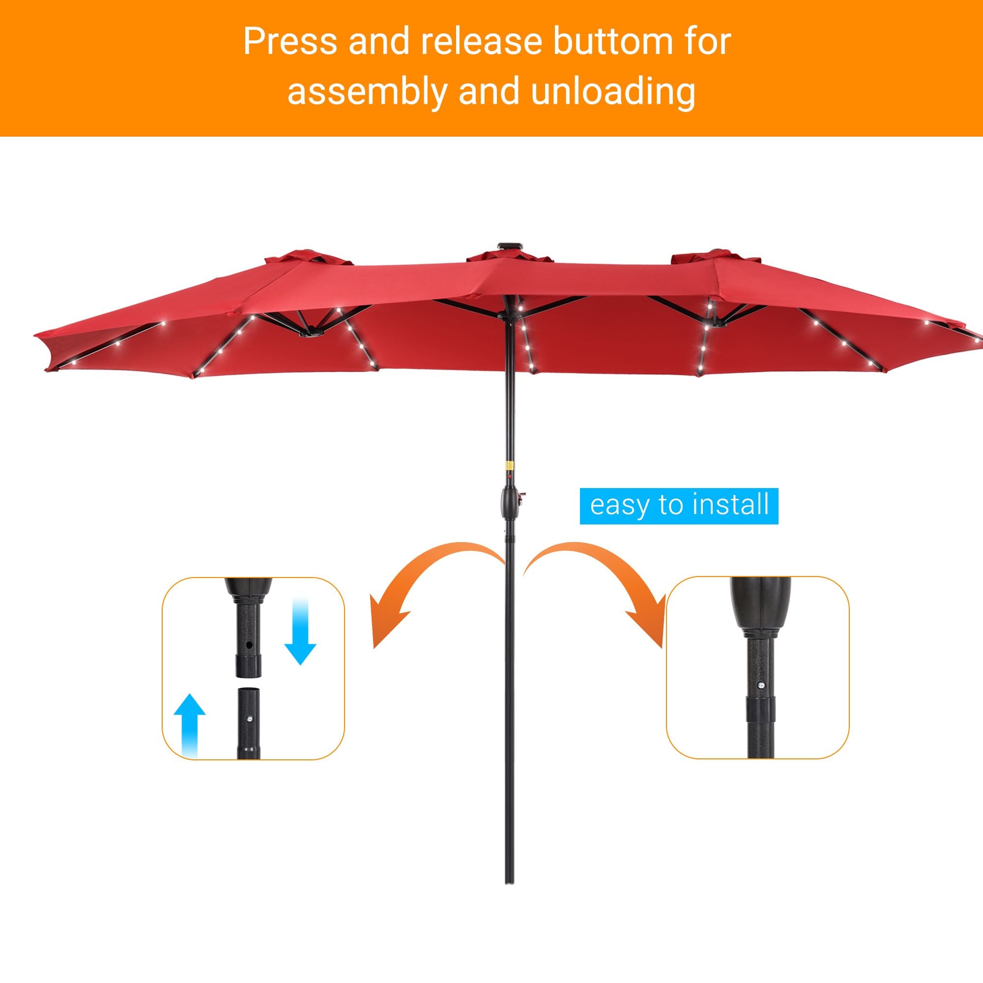 Sonkuki SD-LED159RD-BASE Umbrellas-2 - View #4