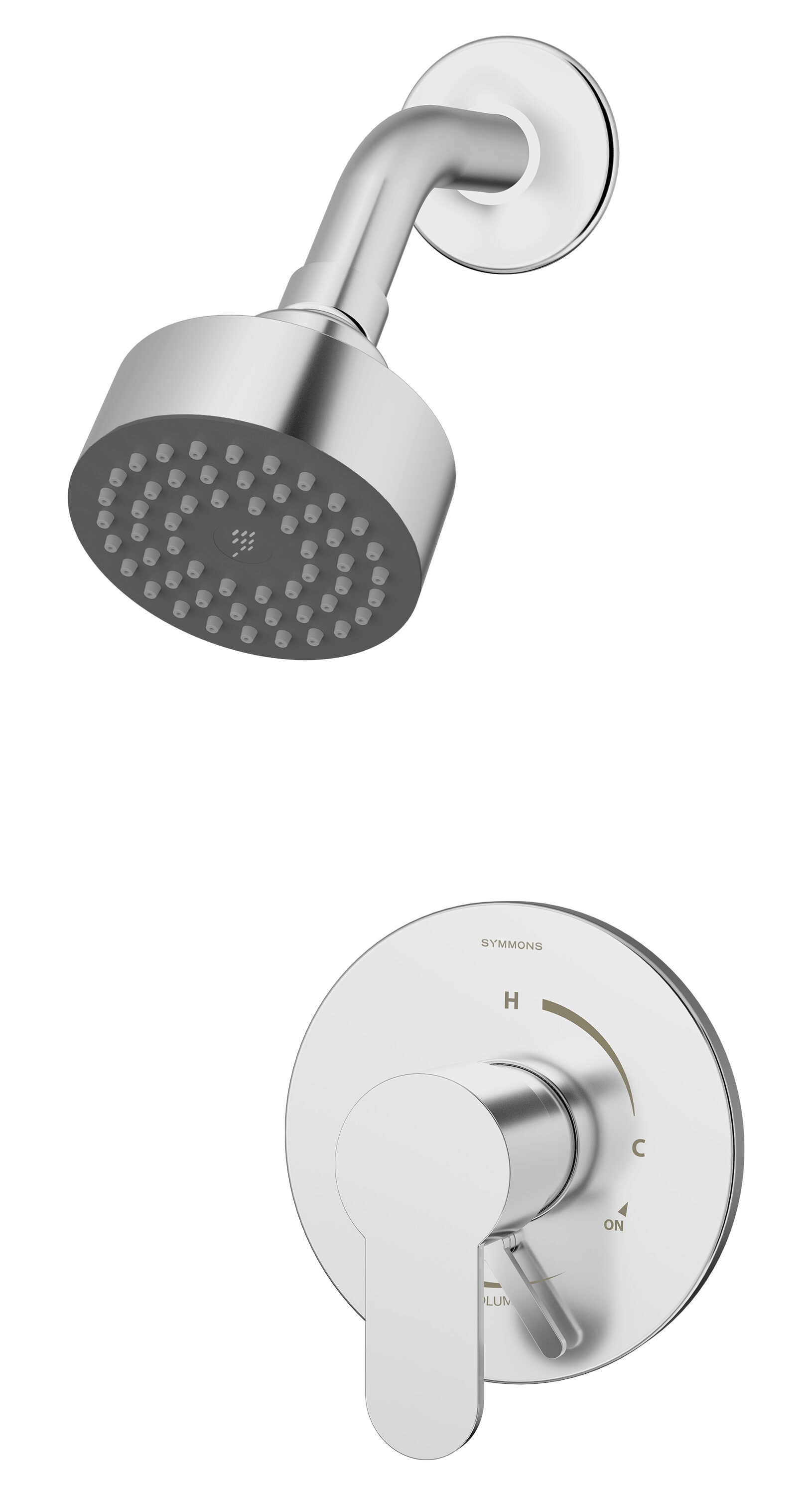 Symmons S679115TRM Polished Chrome 1-handle Multi-function 3.94-in Round Shower Faucet