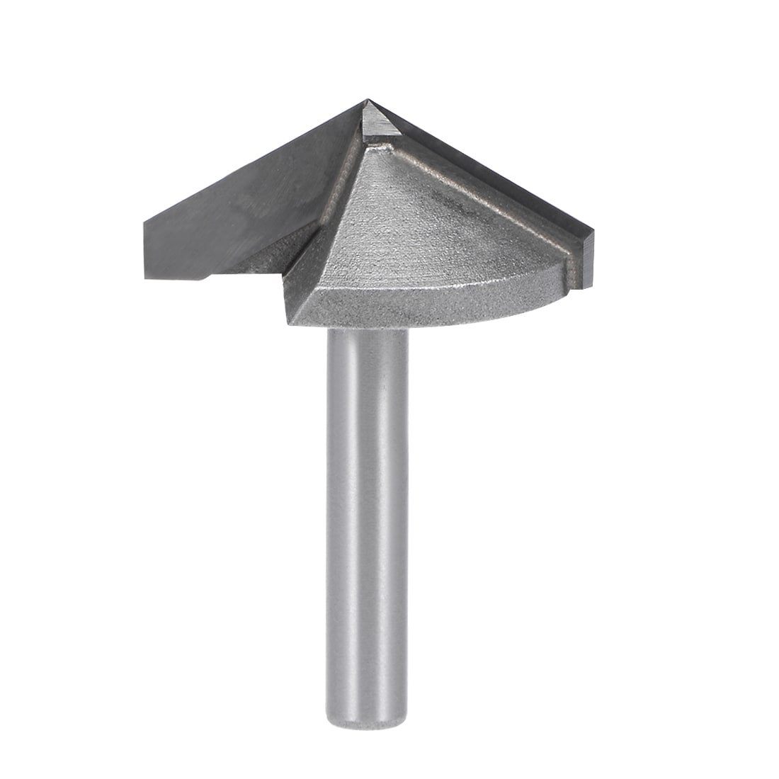 Unique Bargains 120 Degree V Groove Router Bit 32mm Dia with 6mm Shank Titanium Steel Tipped V Grooving Bit (Gray)