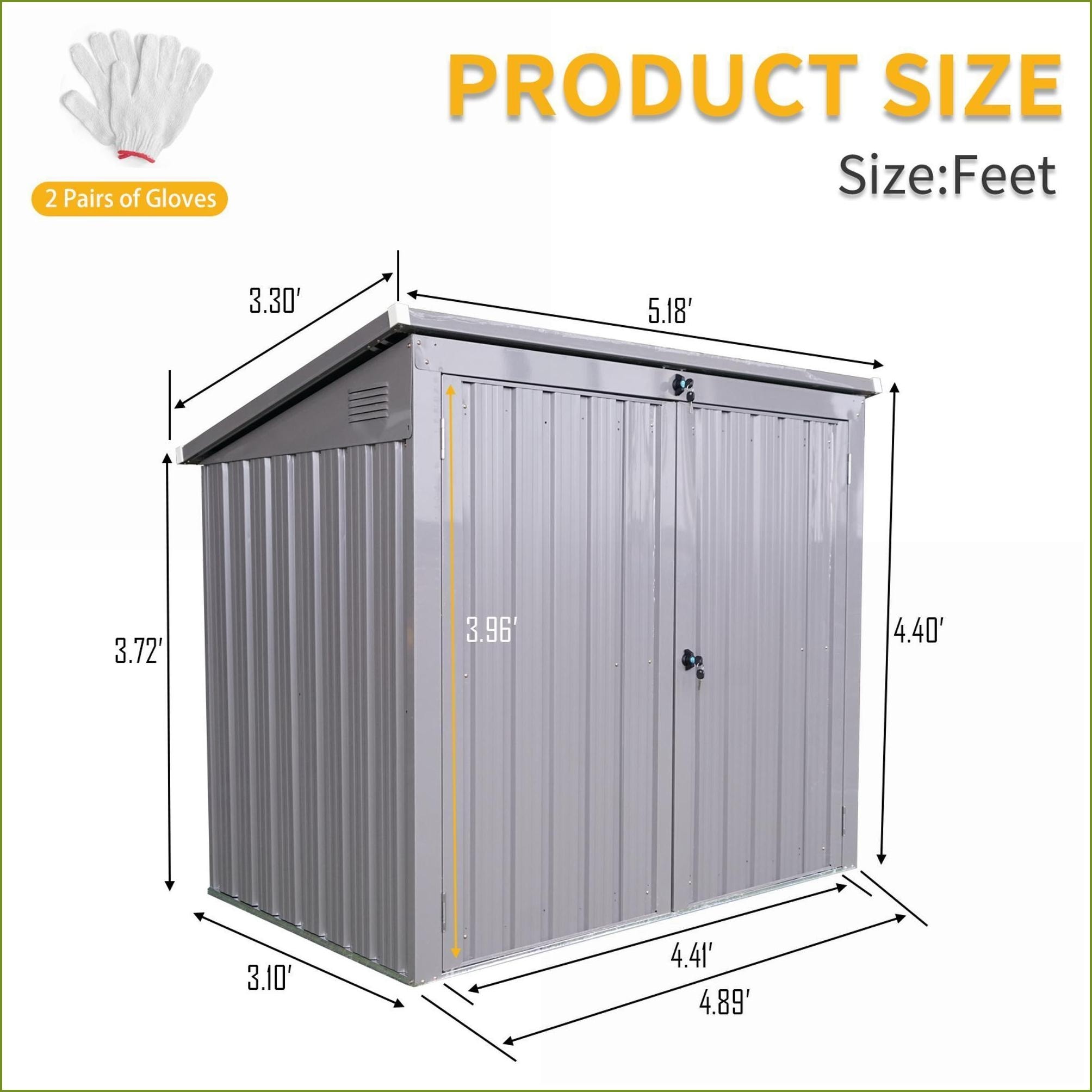 Watnature 3ICKD1A42SUY Metal-Storage-Buildings-Sheds - View #3