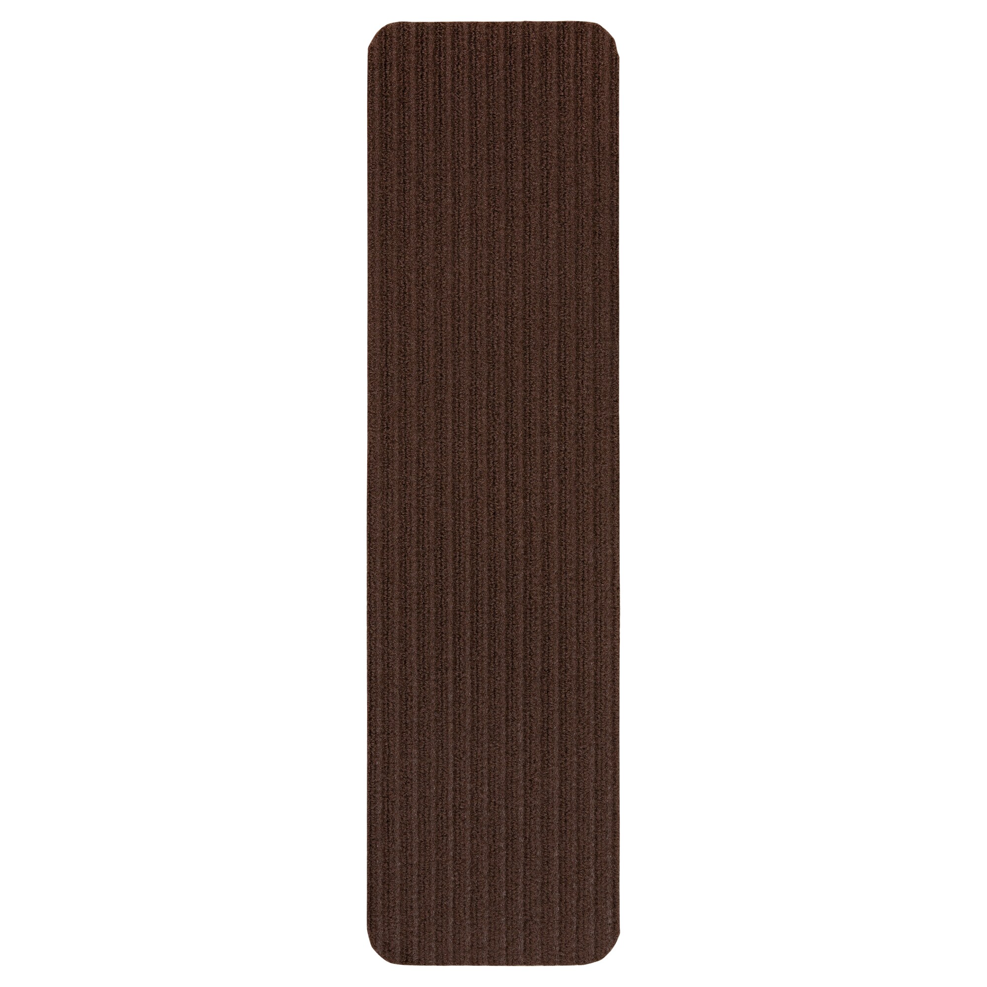 Ottomanson SRT708-7 Lifesaver 1-1/2 X 2-1/2 (ft) Brown Indoor Stair Tread Rug