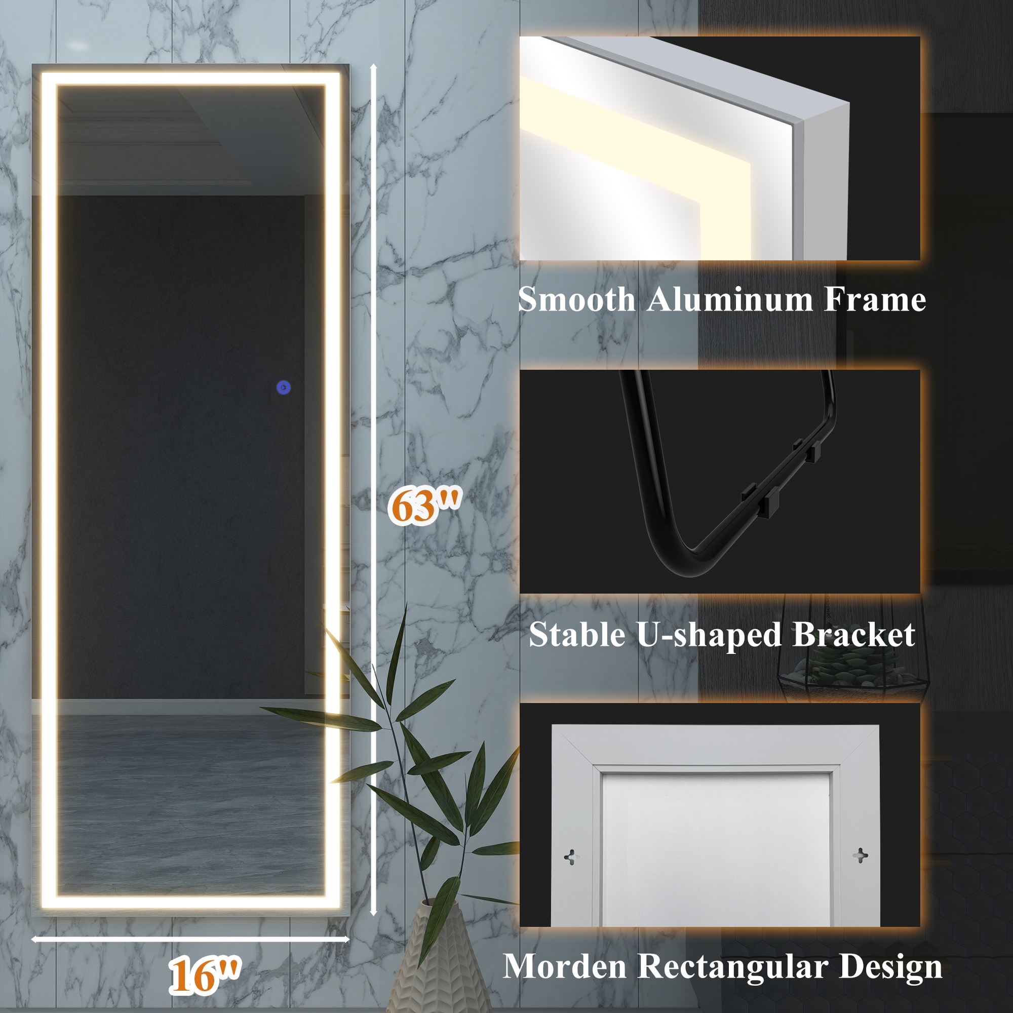Dovelina LS-A-MR03018 Framed-Bath-Mirrors - View #7