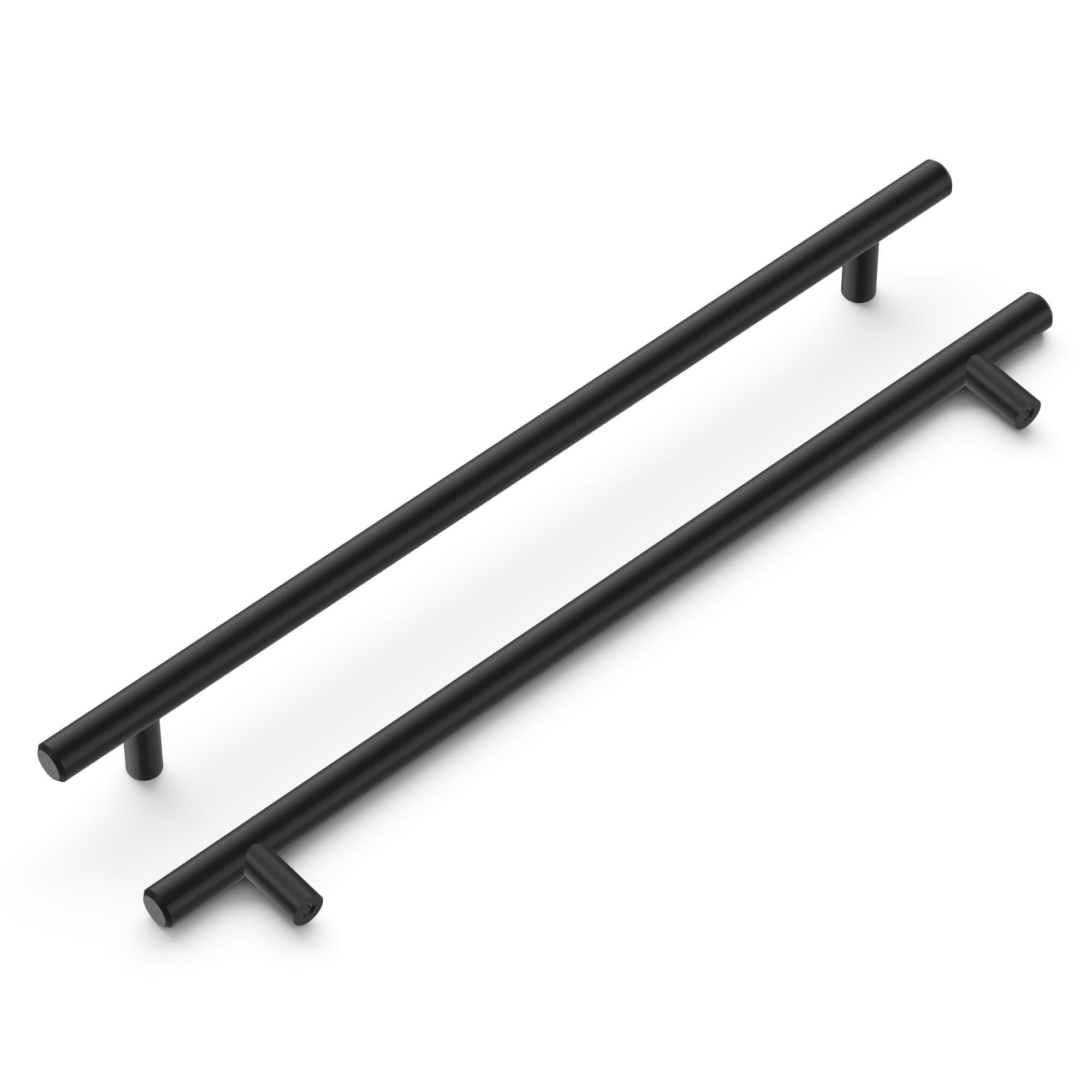 Hickory Hardware HH075599-MB Bar Pulls 10-1/16-in , 256mm Center to Center Matte Black Cylindrical Bar