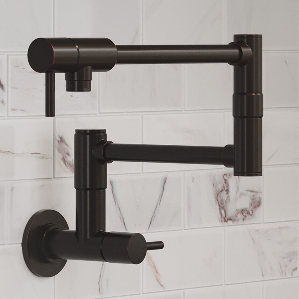 Pfister GT533-PFY Lita Tuscan Bronze Double Handle Wall-mount Pot Filler Kitchen Faucet