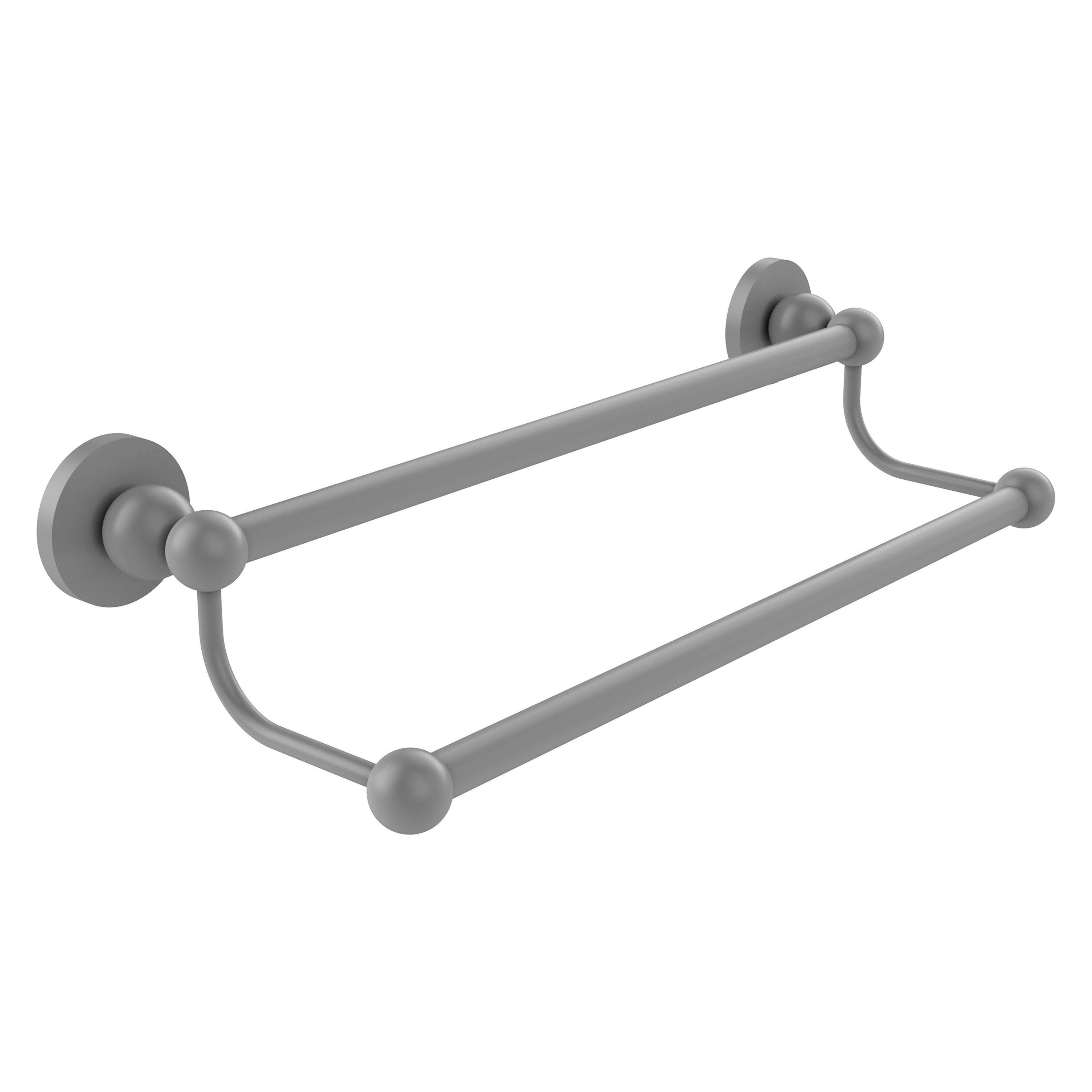 Allied Brass BL-72/24-GYM Bolero 24-in double Matte Gray Wall mount Double Towel Bar