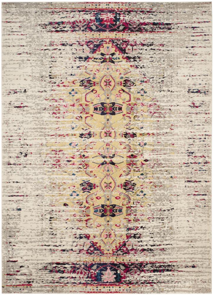 Safavieh MNC209R-10 Monaco Kimberly 10 x 14 (ft) Loomed Polypropylene Ivory/Pink Rectangular Indoor Distressed/Overdyed Vintage Area rug