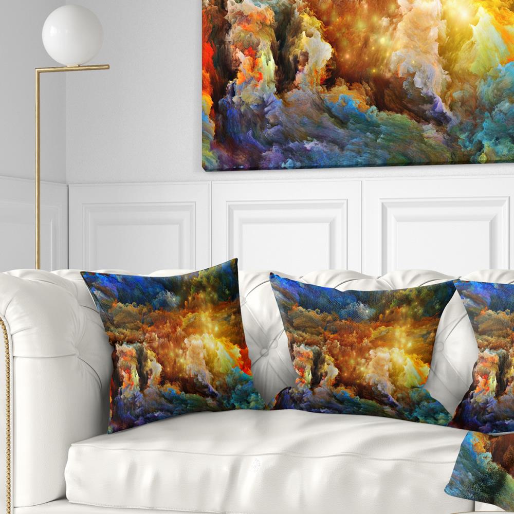 Designart CU6059-16-16 16-in x 16-in Blue Indoor Decorative Pillow