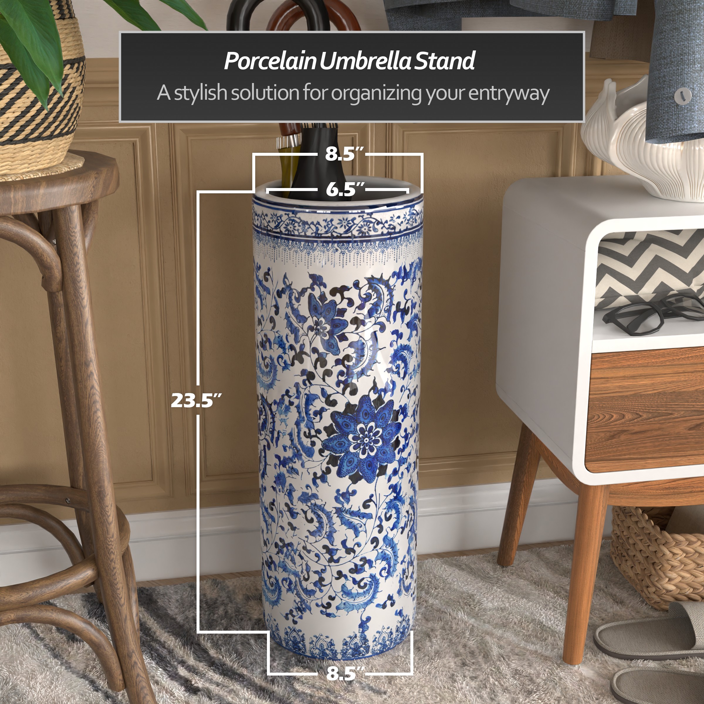 Red Lantern BW-UMBR-BWFL Indoor-Umbrella-Stands - View #3