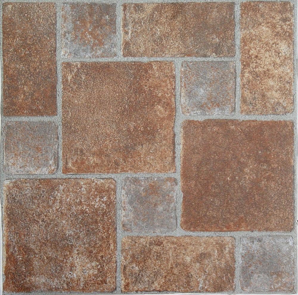 Achim Tivoli Brick Pavers 12 In X, Square Vinyl Floor Tiles
