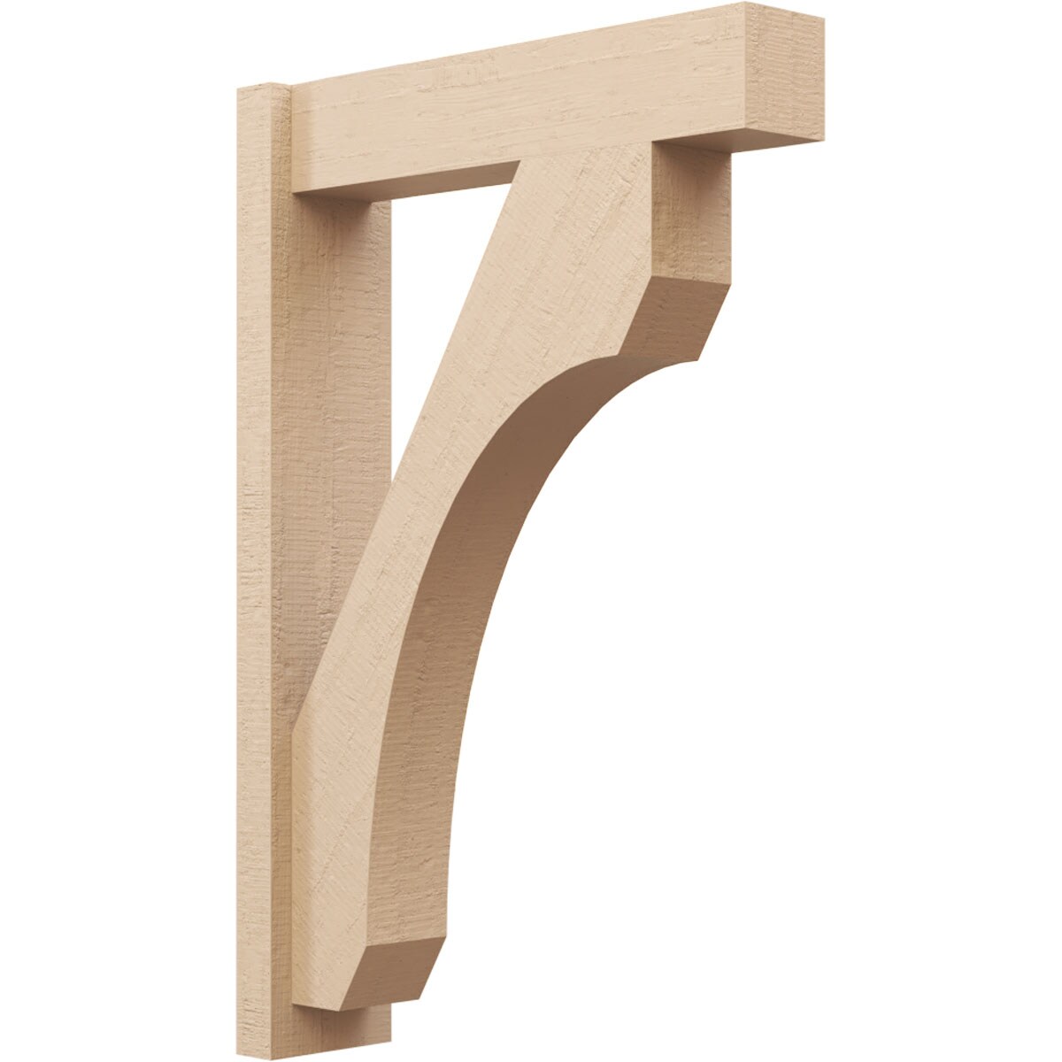 Ekena Millwork 2132793 Timberthane Rough Cedar Faux Wood Legacy Block Outlooker 6-in W x 24-in D x 36-in H Primed Tan